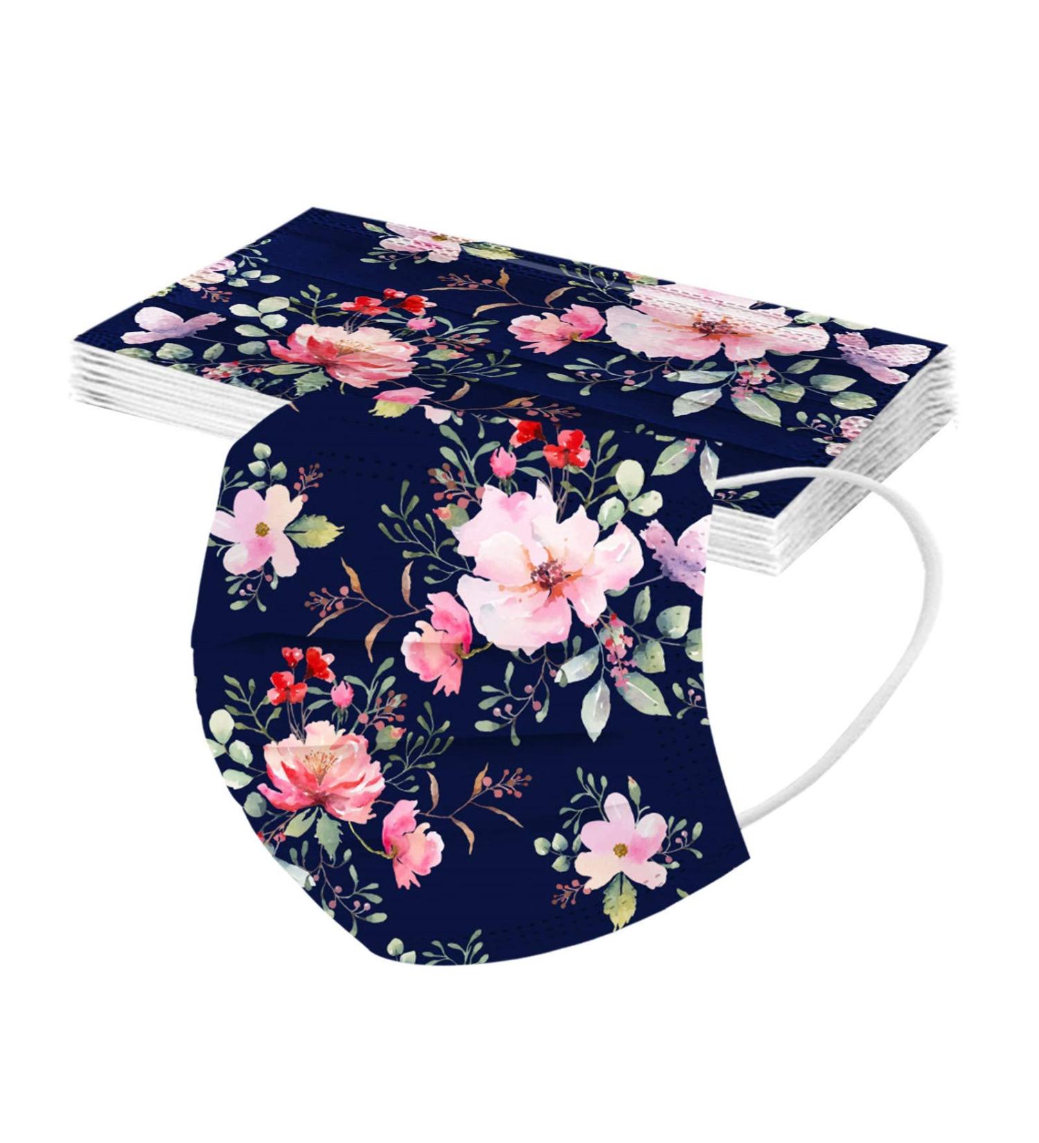 Lulupi 10-Piece Elegant Flower Motif Adult Mouth and Nose Protection Bandana Scarf - Breathable Women's Face Mask for Enhanced Comfort - International Shipping Available - Buy Online on GoSupps.com