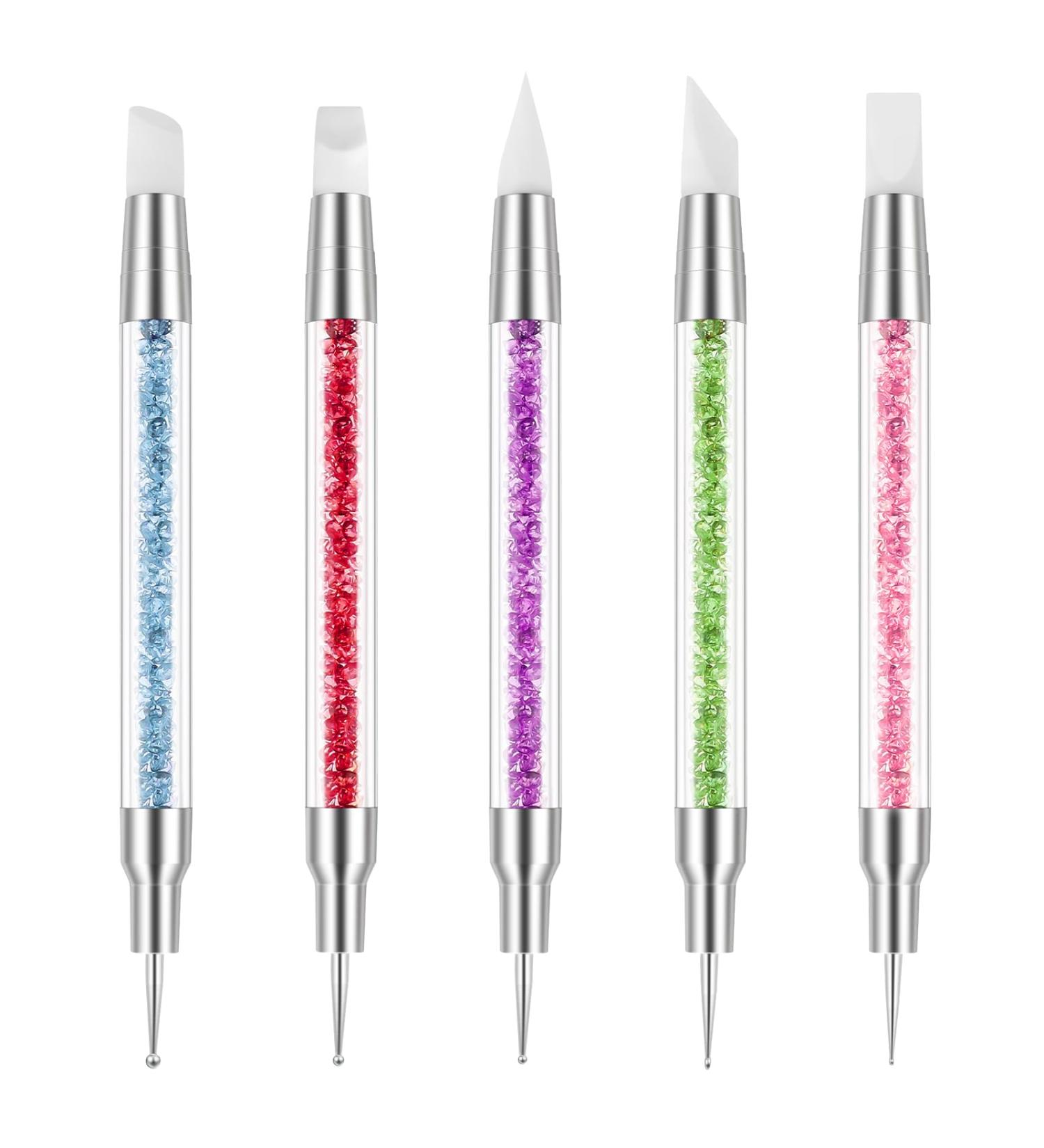5-Piece Nail Art Dotting Tools Set - Silicone Brushes for DIY Nail Design & Manicure - Buy Online on GoSupps.com