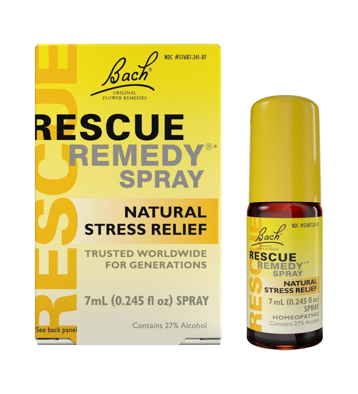 Bach, Rescue Remedy Spray, 0.245 Fl Oz - Buy Online on GoSupps.com