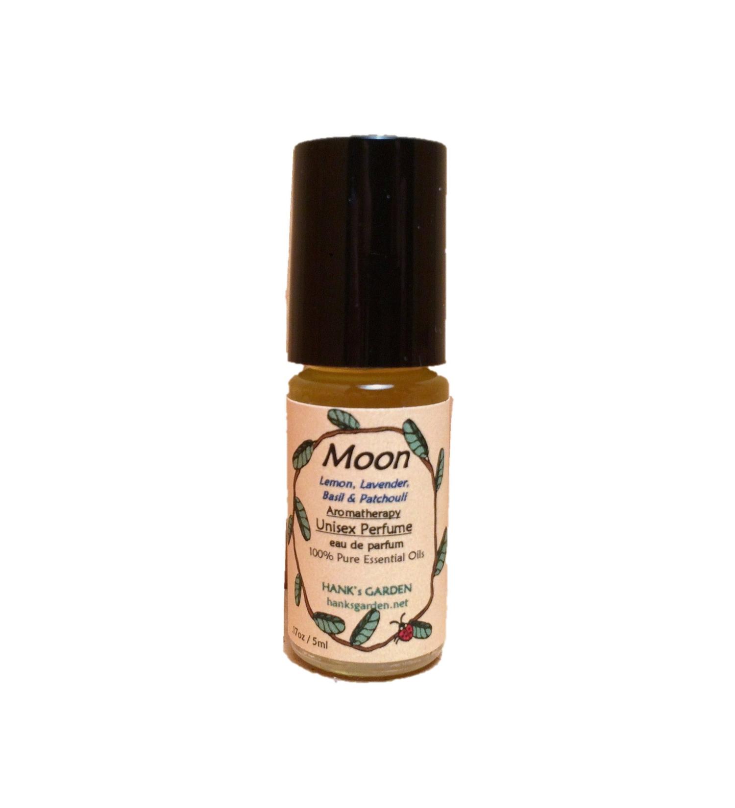MOON (Smoky Citrus Aroma) 5 ml roll on - Unisex Perfume - eau de parfum - Cologne - Organic Vegan All Natural Aromatherapy - 100% Pure Essential Oils (MOON 5 ml roll on) MOON 5 ml roll on
