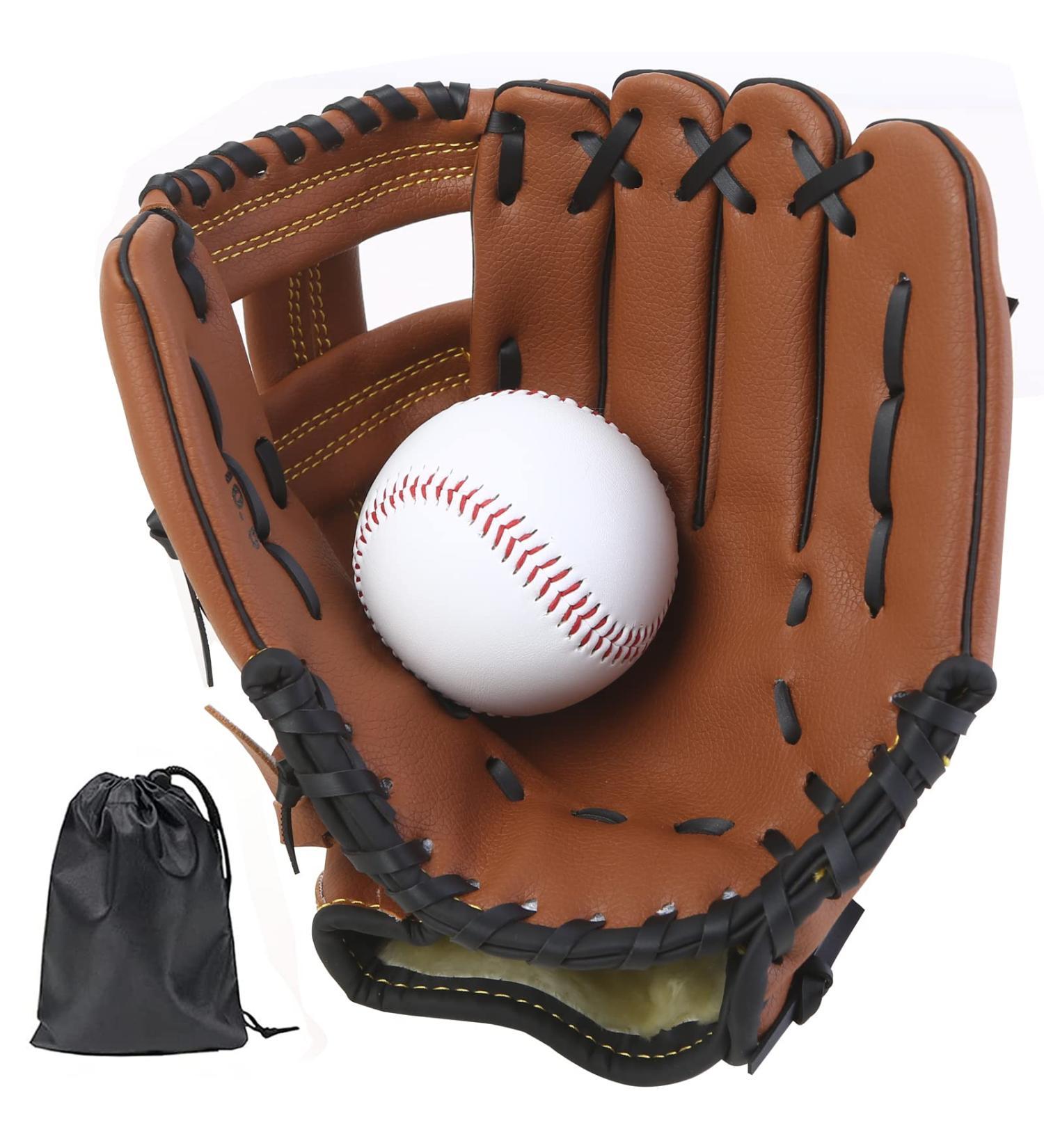 Leapbeast Baseball & Softball Gloves - 12.5 Inch Training Gloves with Ball for Adults & Kids - Durable Brown Competition Gear - Buy Online on GoSupps.com
