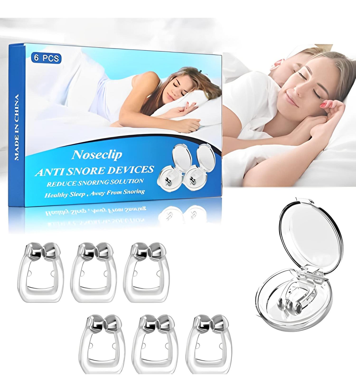Silicone Magnetic Anti Snoring Nose Clip - Snore Stopper for Quieter, Restful Sleep (6pc) - Buy Online on GoSupps.com