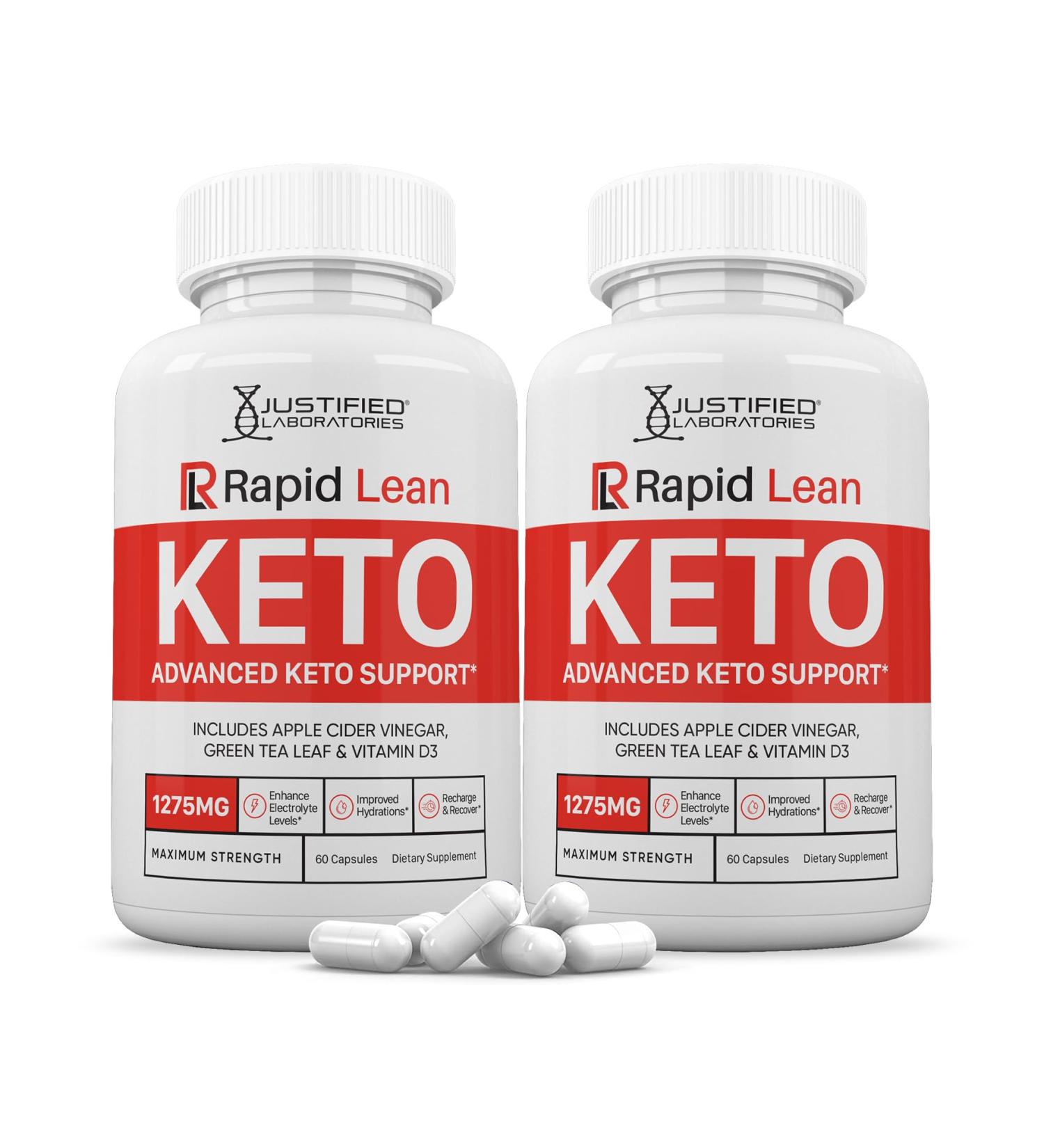(2 Pack) Rapid Lean Keto ACV Pills 1275MG Keto Support Blend Capsule Alternative to Keto ACV Gummies Formulated with Apple Cider Vinegar Extra Virgin Olive Oil Powder Green Tea Leaf 120 Capsules - Buy Online on GoSupps.com