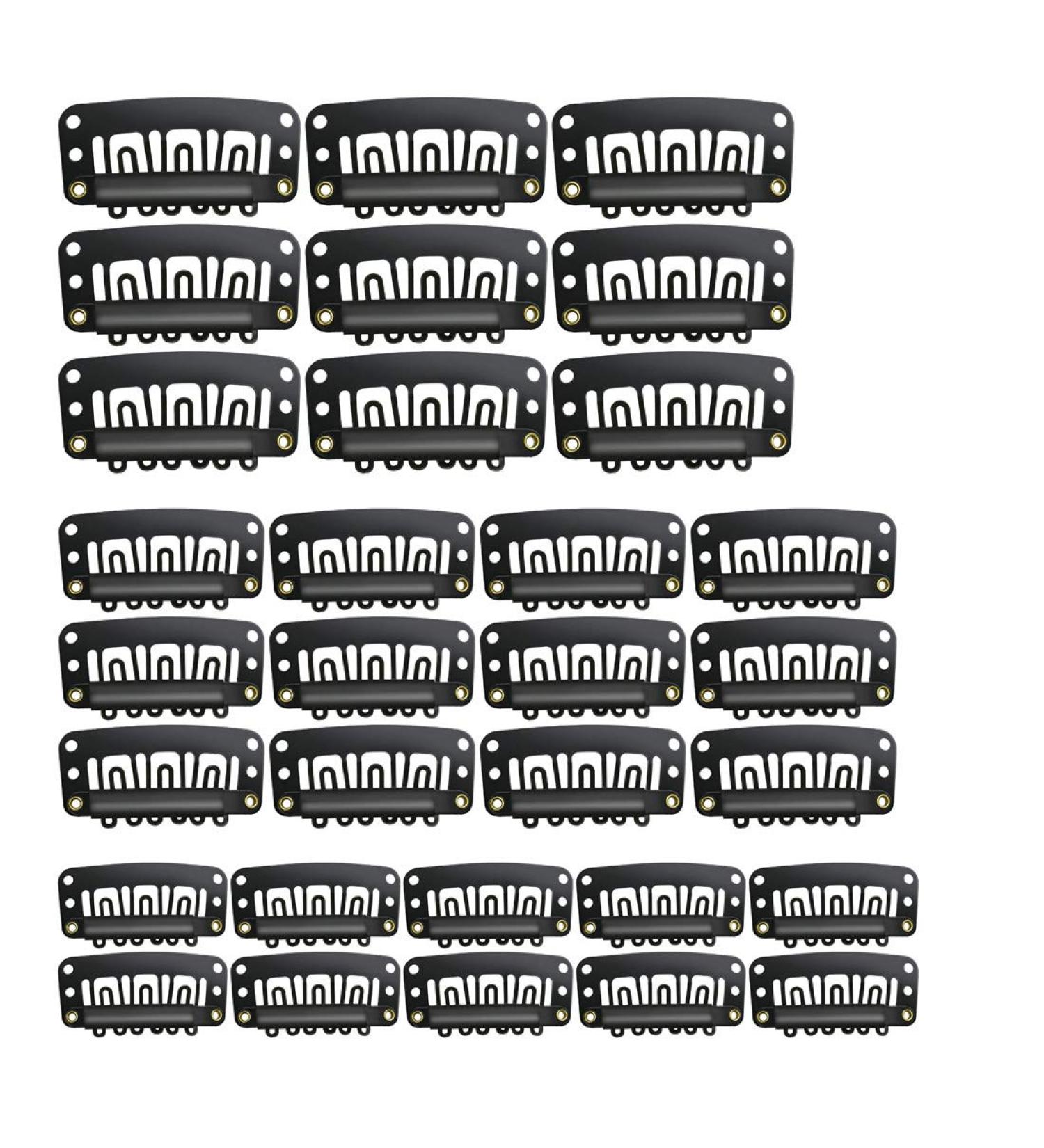 90 PCS U Form Metal Wig Clips - Soft Rubber Hair Extension Combs Snap Clips & Replacement Clips - 3.3cm/2.8cm/2.3cm | International Shipping - Buy Online on GoSupps.com
