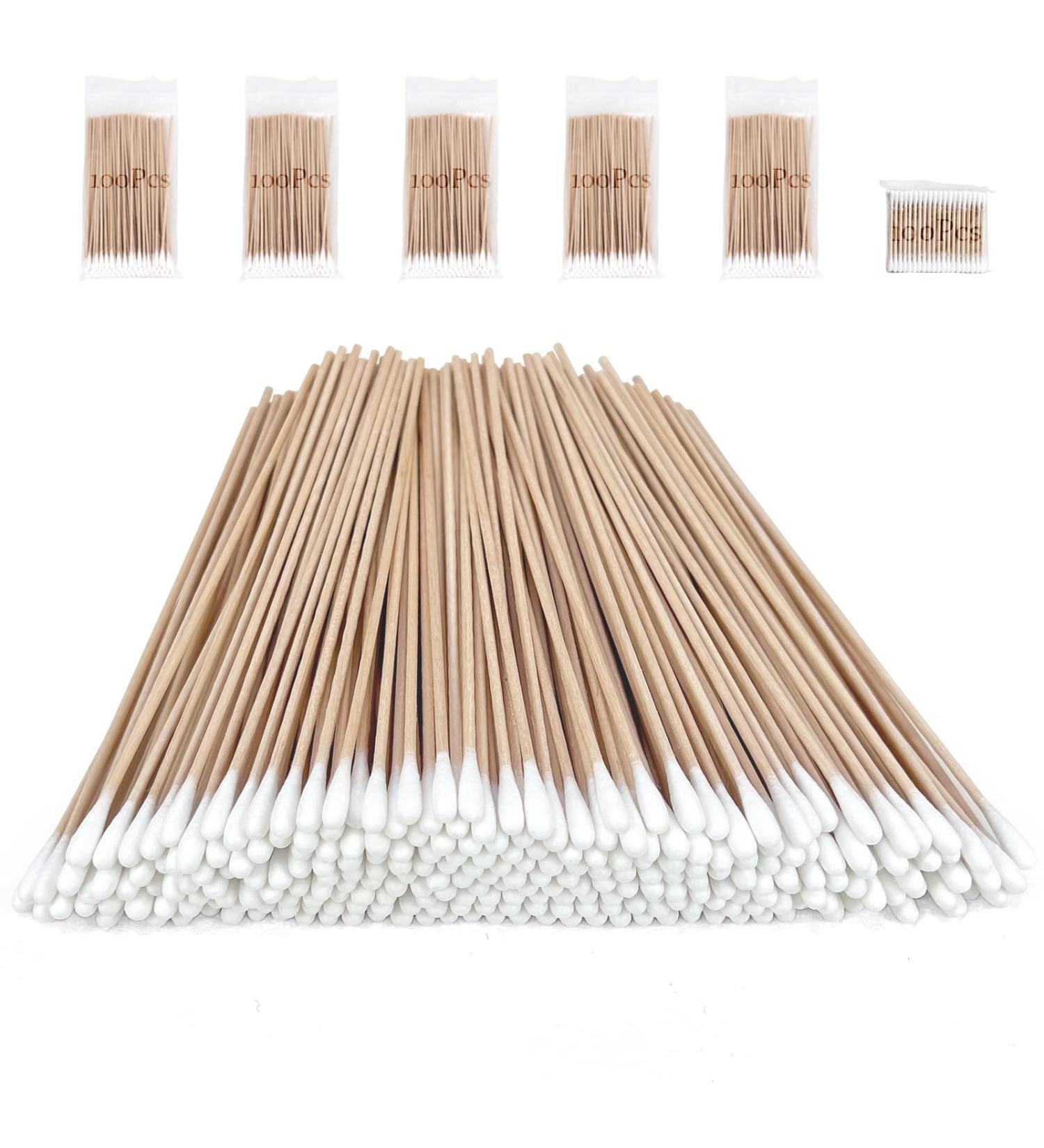 500 Pcs 6 Long Cotton Swabs with Wooden Sticks - Lint Free Gun Cleaning Swabs for Makeup, Gun Care, Pet Care - Precision Cleaning Tools - Buy Online on GoSupps.com