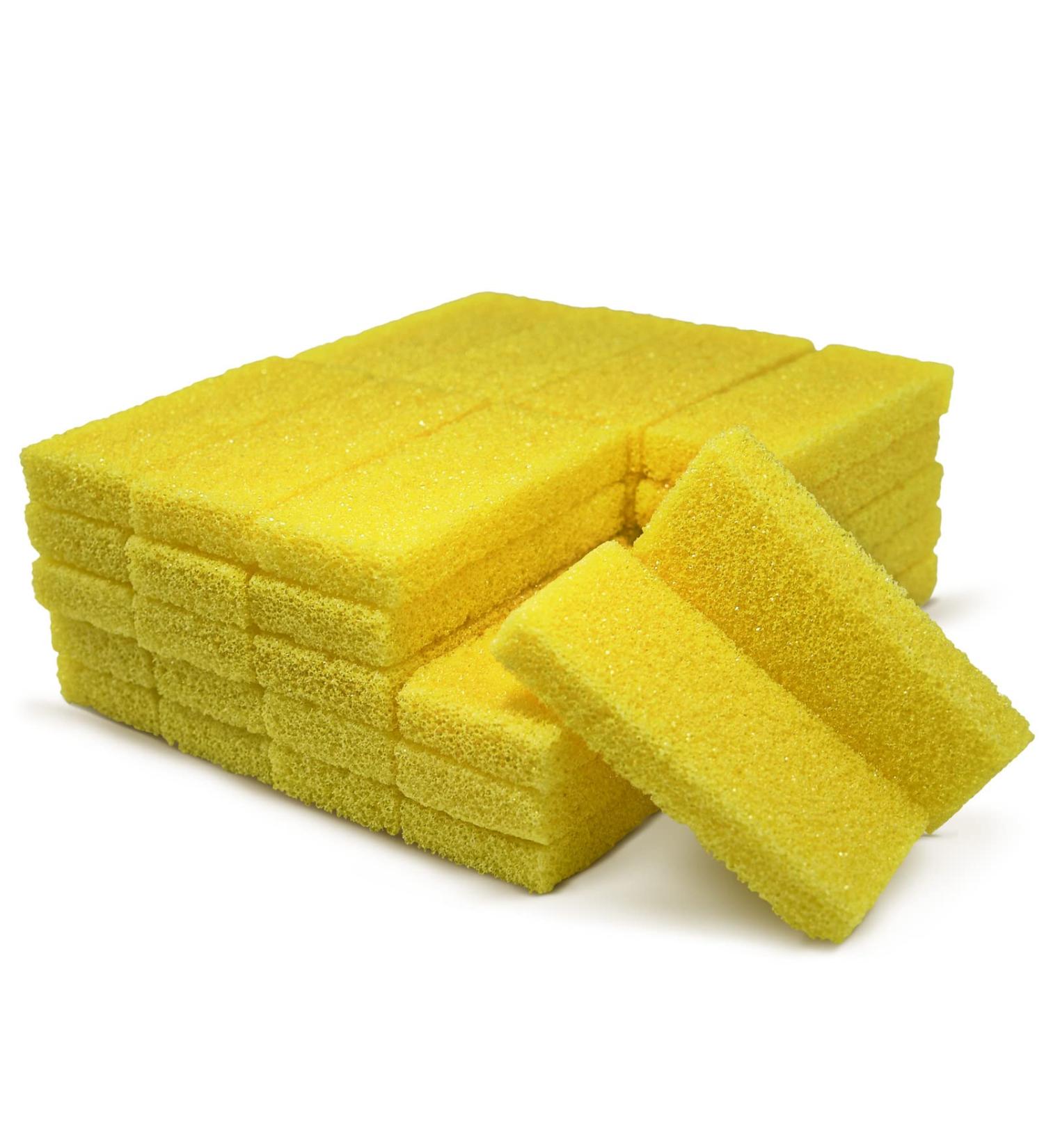 40Pcs Yellow Medium Coarse Disposable Foot Scrubber Sponge Pads - Pedicure Pumice Stone for Feet Callus Remover - Buy Online on GoSupps.com