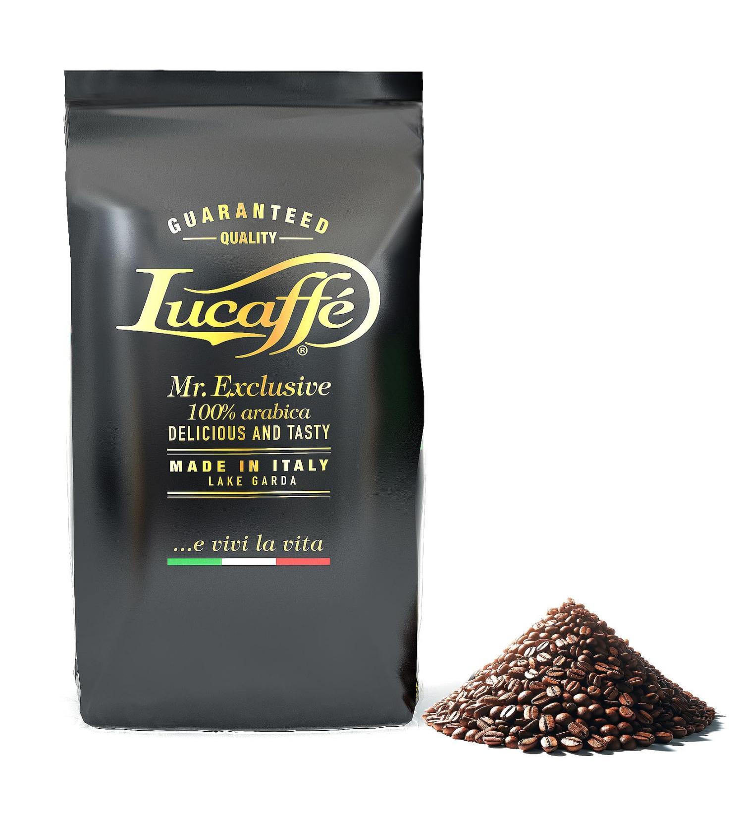 LUCAFF Mr. Exclusive Arabica Coffee Beans 700g Bag Saves Fresh Aroma Arabica Coffee Origin South America Asia Africa Coffee Beans Sweet Taste Medium Bodied with an Aroma of Toast Cocoa 1 x 700 - Buy Online on GoSupps.com