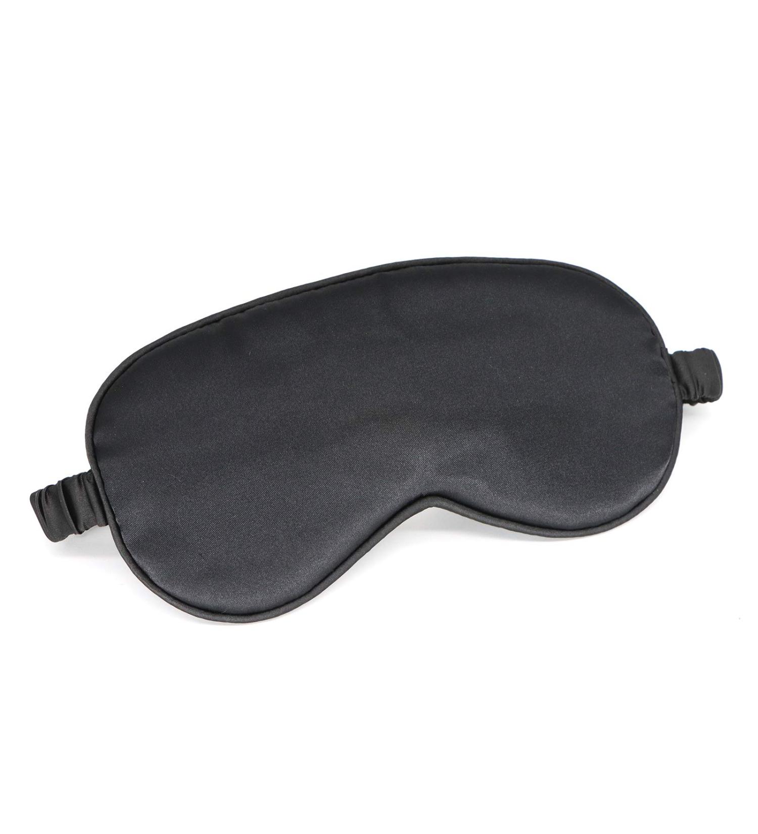 Silk Eye Mask for Sleeping Super Smooth Sleep Mask Silk Blindfold Blackout Eye Cover Portable Eye Shade Cotton Filled with Elastic Strap for Women & Men - Buy Online on GoSupps.com