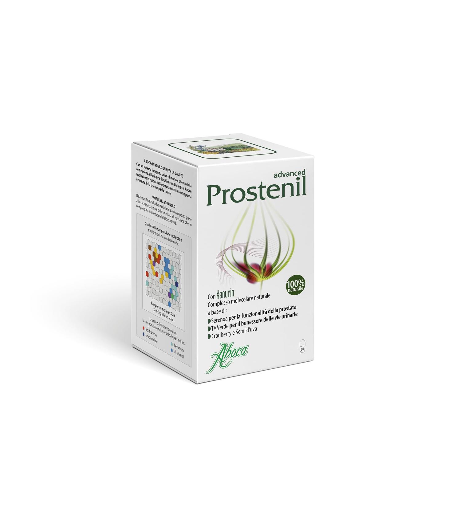  Aboca Aboca Prostenil Advanced 60 Capsules - Beneficial for Prostate and Urinary Tract Function. Based on Saw Palmetto Green Tea for Urinary Tract Health Cranberry and Seeds of - Buy Online on GoSupps.com