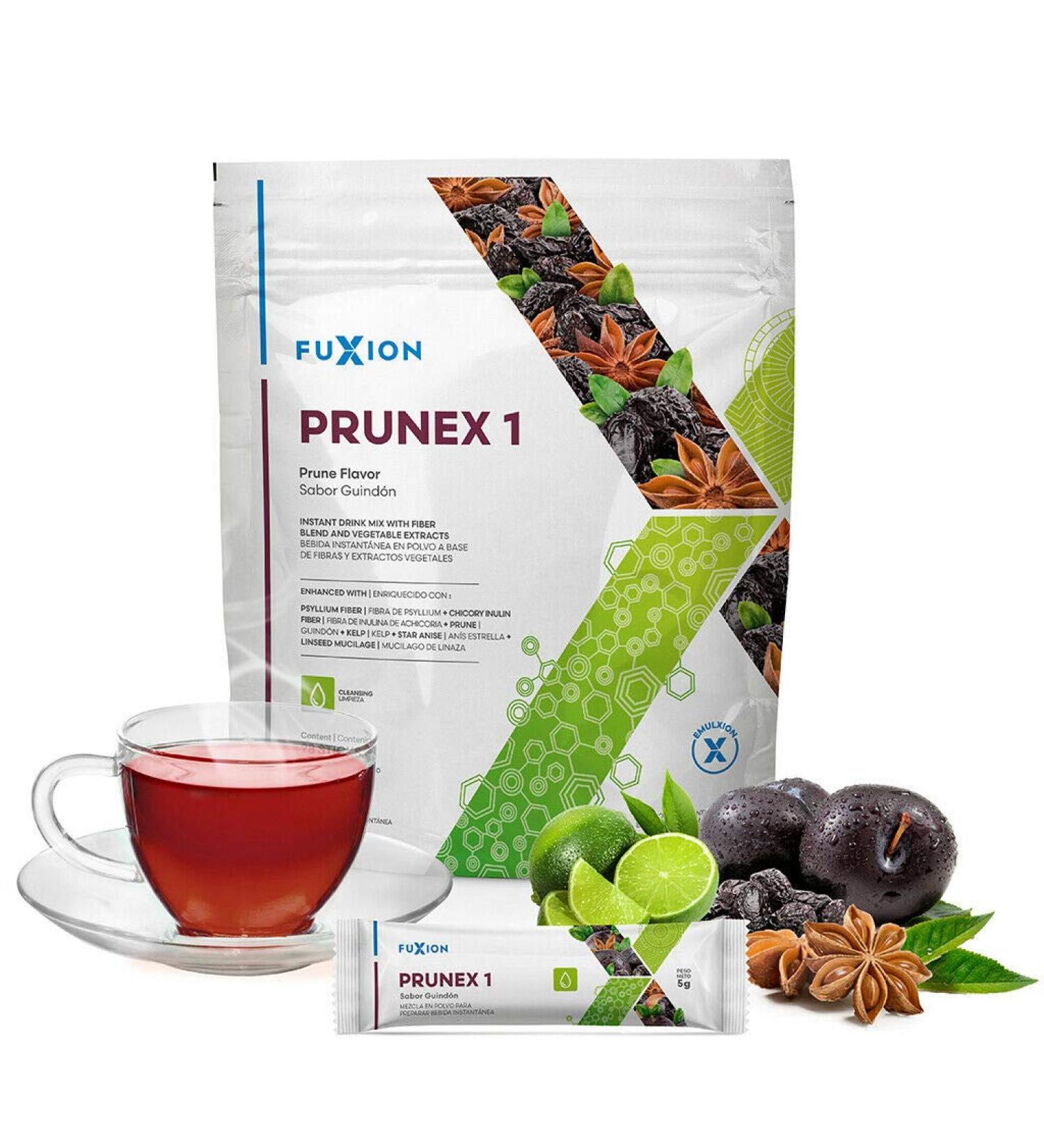 Petseeker Fast Acting Colon Cleanse - FuXion Prunex 1 | Natural Overnight Relief from Constipation | 28 Sachets with Herb & Fruit Fiber & Insulin - Buy Online on GoSupps.com