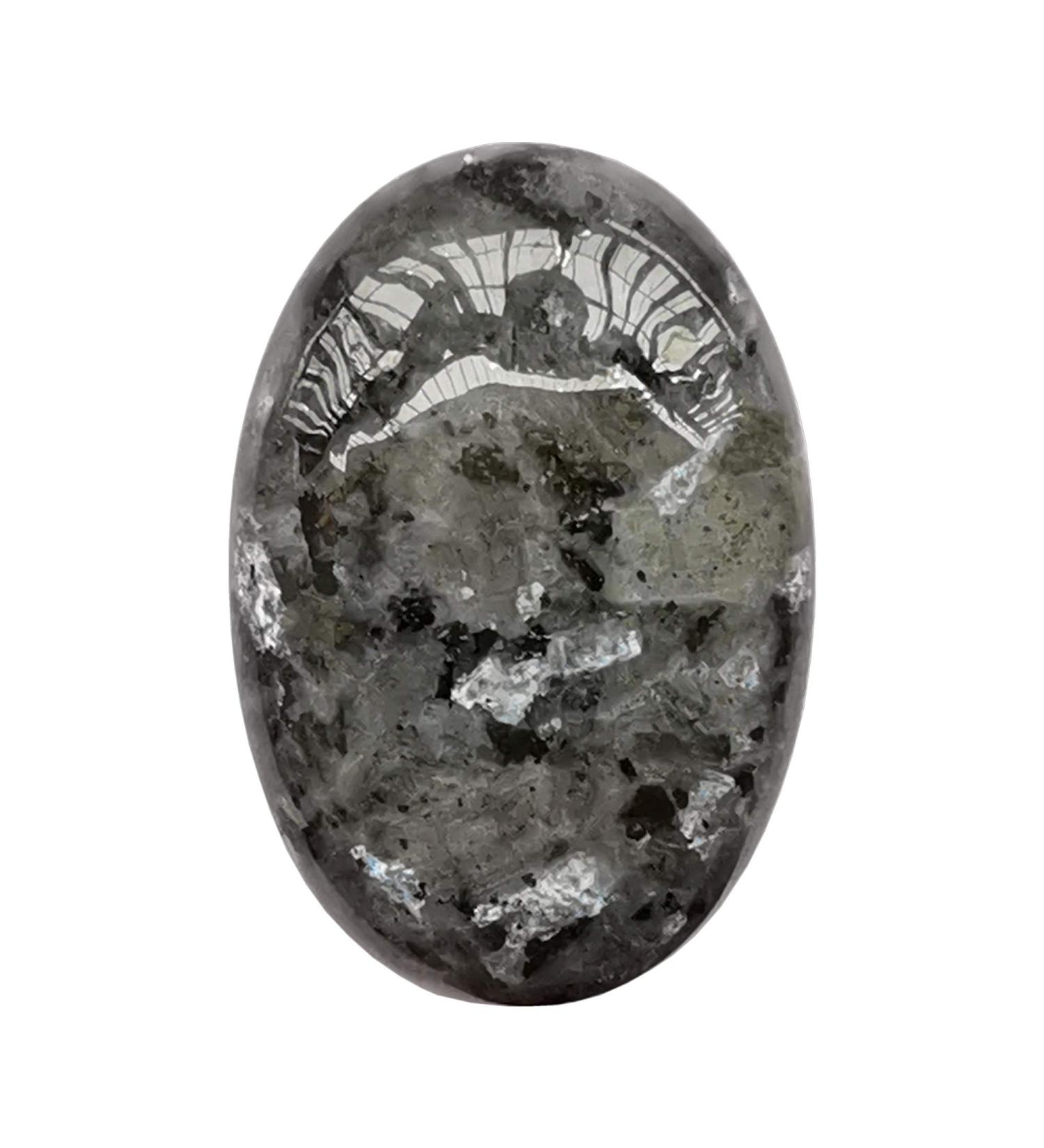Manekieko Natural Black Labradorite Worry Stones | Healing Crystal Massage | Oval Palm Pocket Energy Stone - International Shipping Available - Buy Online on GoSupps.com