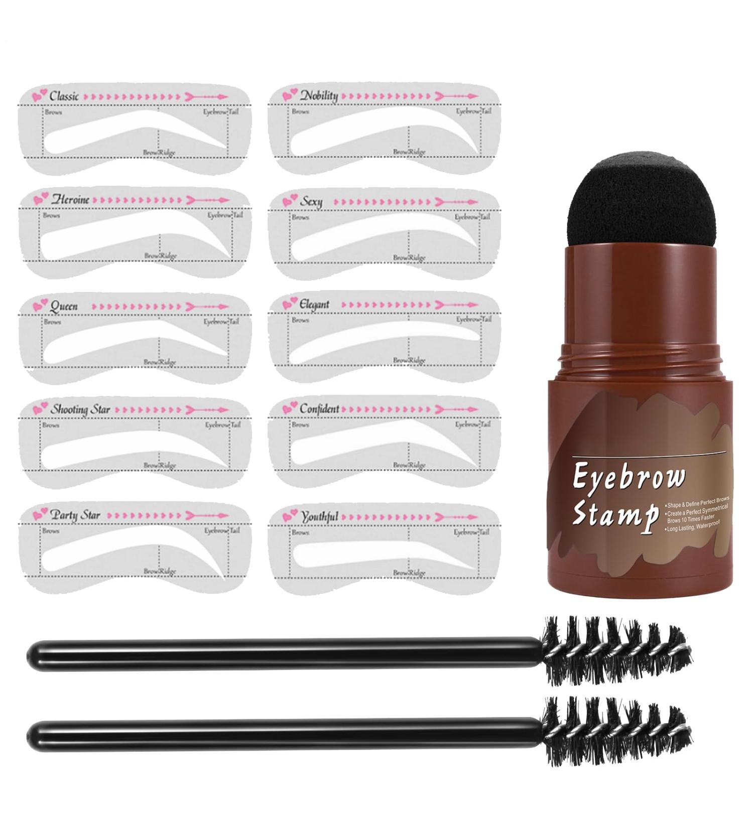  Generisch Eyebrow Set of 10 Reusable and Waterproof Eyebrow Stencils for Women Girls Home Outdoors Special Occasions - Buy Online on GoSupps.com