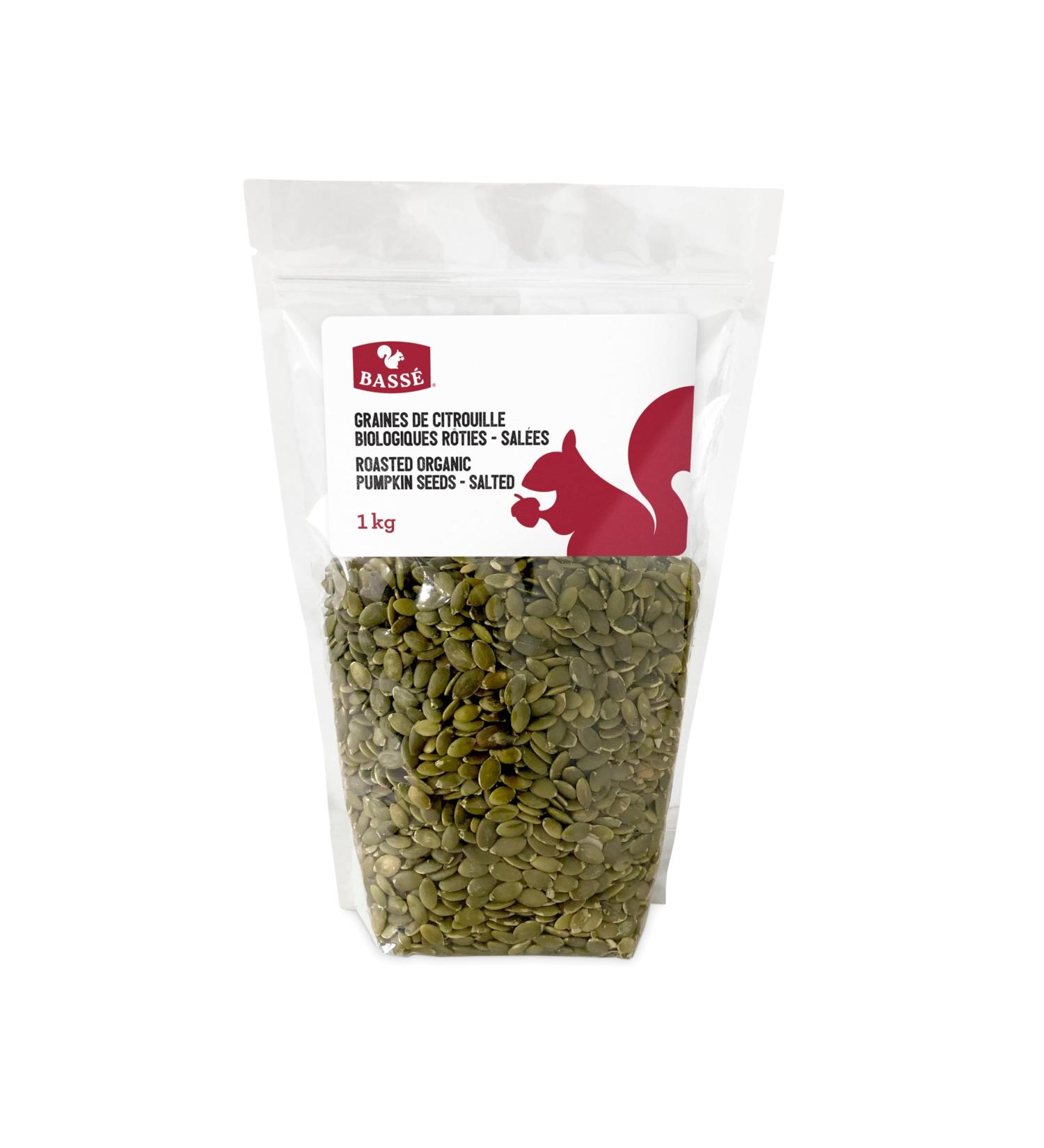 Bass Organic Dry Roasted & Shelled Pumpkin Seeds 1kg