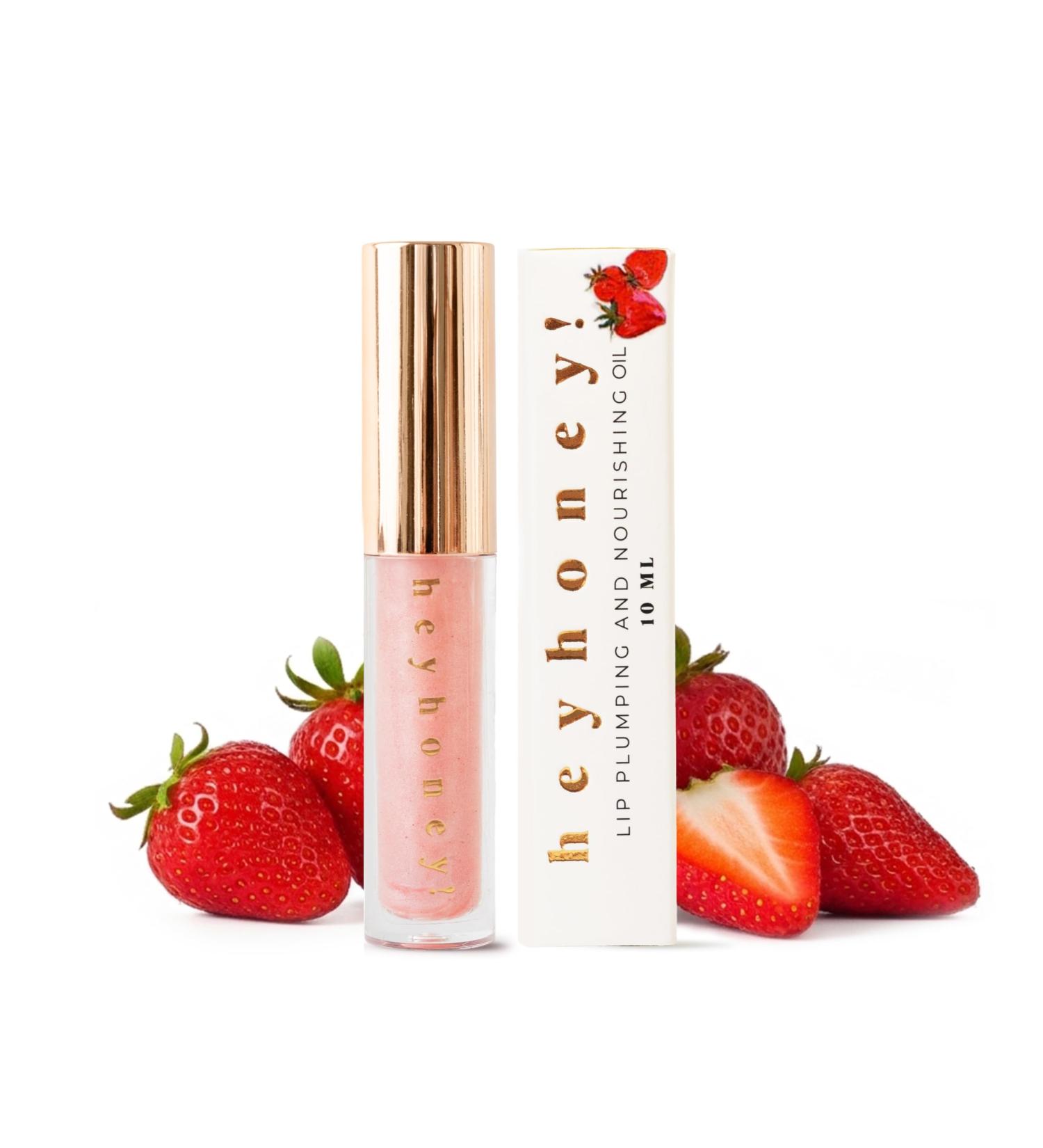  HG AESTHETICS Nourishing and moisturizing lip oil with SPF Tinted lip oil 10ML Softens protects and provides a subtle shine (Sparkling Strawberry) - Buy Online on GoSupps.com