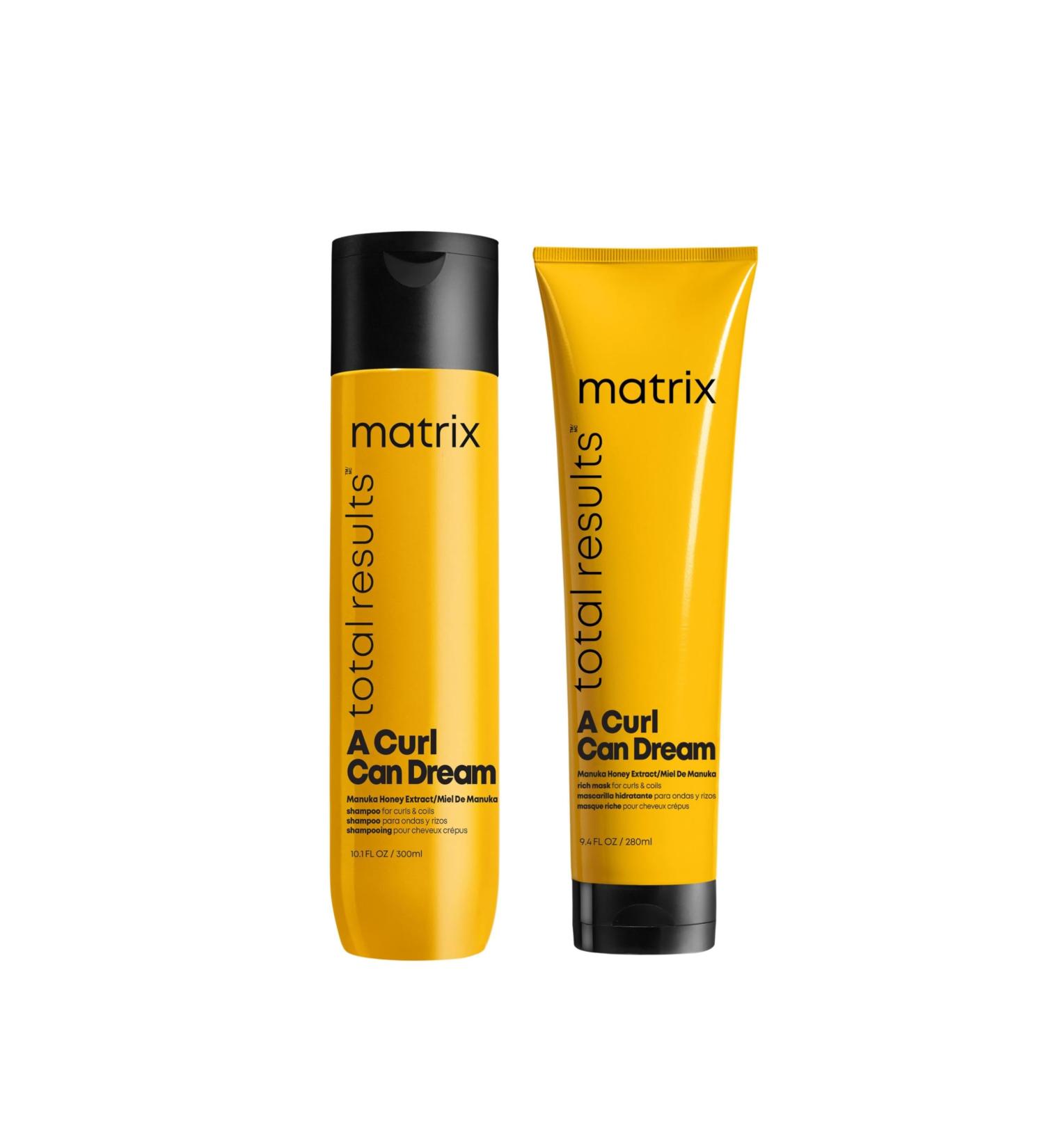 Matrix Shampoing & Masque Nourrissants pour Cheveux Boucl s Extrait de Miel de Manuka Total Results A Curl Can Dream 300 ml + 280 ml - Buy Online on GoSupps.com