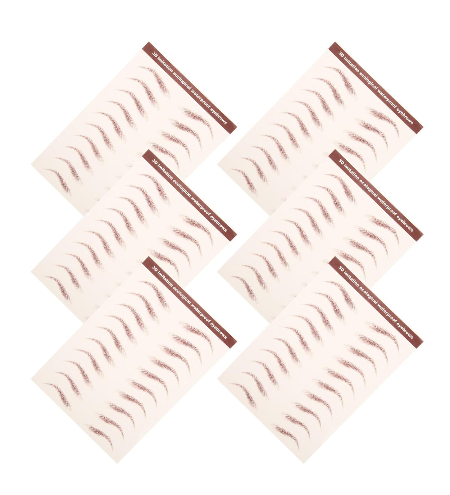 jojofuny Autocollants Temporaires pour Sourcils Effet Naturel Brun Lot de 6 Feuilles Imperm ables Transfert Facile pour Maquillage Naturel Entra nement et Mise pour Usage Quotidien et - Buy Online on GoSupps.com