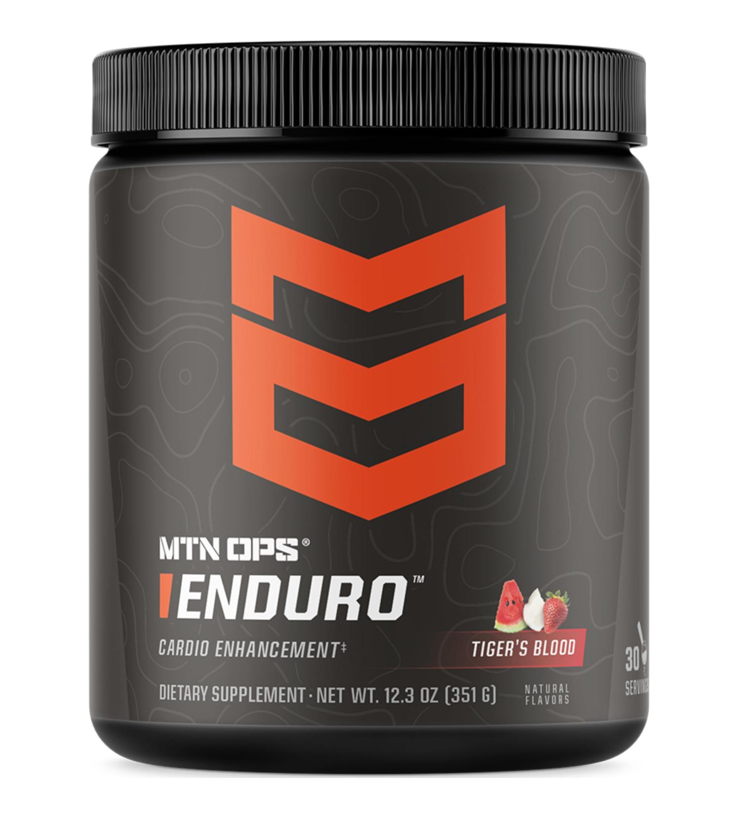 MTN OPS Enduro Nitric Oxide Stim Free Pre Workout | Magnesium Citrate L Arginine & L Citrulline Caffeine Free Preworkout | 30 Serving Tiger's Blood - Buy Online on GoSupps.com