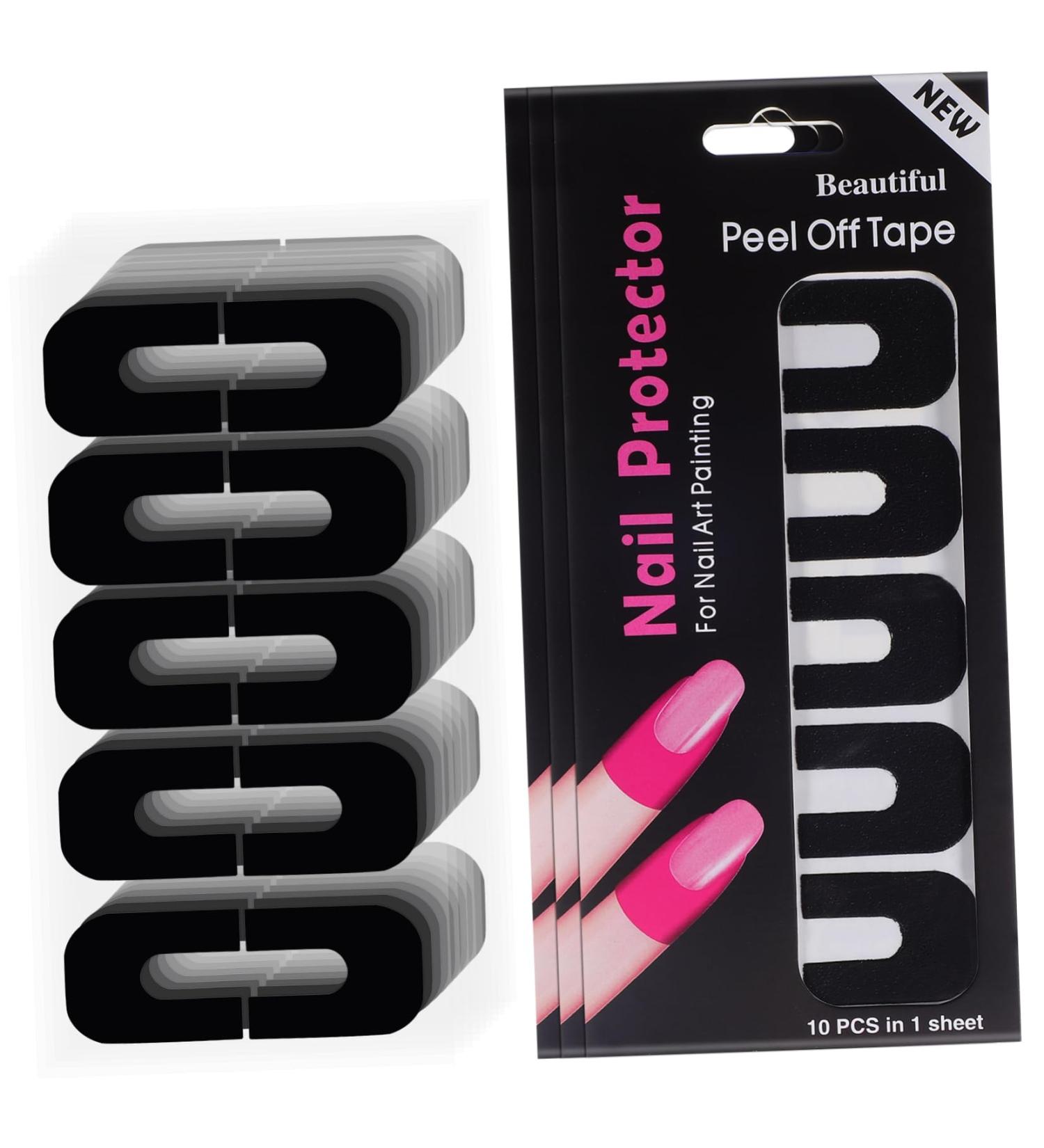 FRCOLOR 100 Sheets Nail Art Anti-Spill Stickers Nail Protector Stickers Nail Tape Nail Guards for Painting Nails Cuticle Protector for Nail Painting Nail Polish Silica Gel Edge Sticker 3.00X2.50X0.10CM As Shown - Buy Online on GoSupps.com