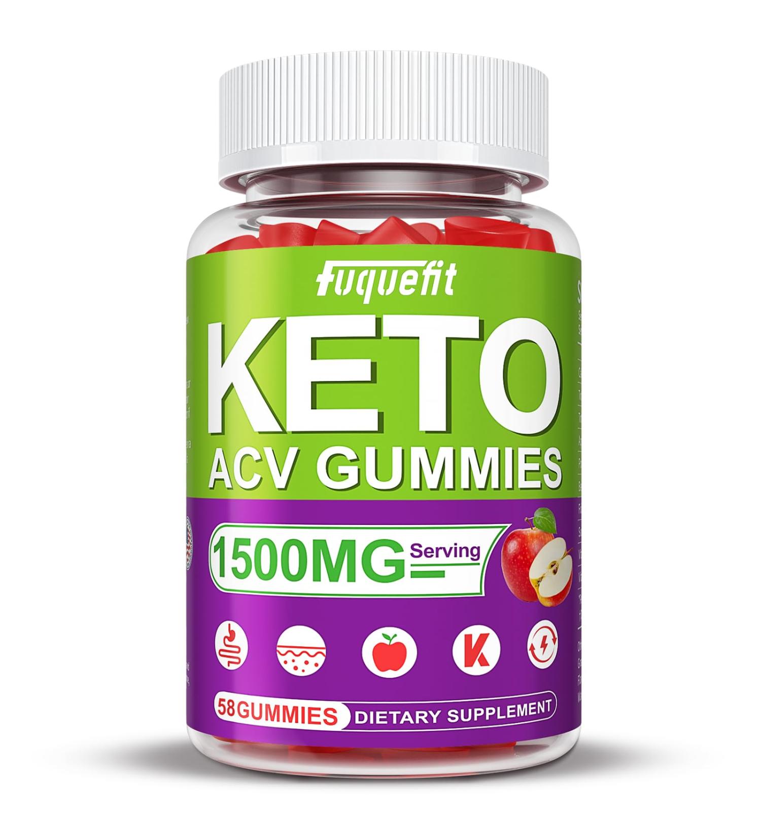 Keto ACV Gummies - Advanced Formula with B12 & Pomegranate | 58 Count - Boost Your Keto Journey - Buy Online on GoSupps.com