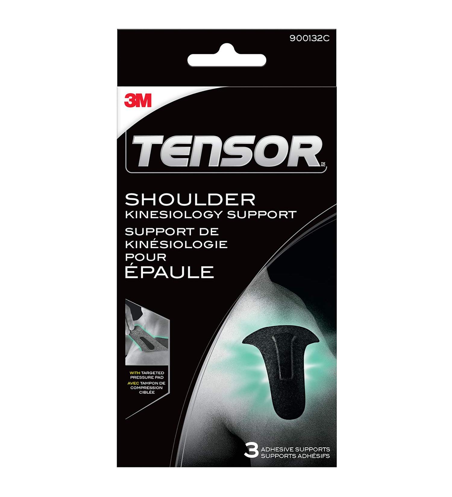 Tensor Kinesiology Shoulder Support Pre-Cut Adhesive Athletic Support Brace Alternative 3 Pack - Buy Online on GoSupps.com