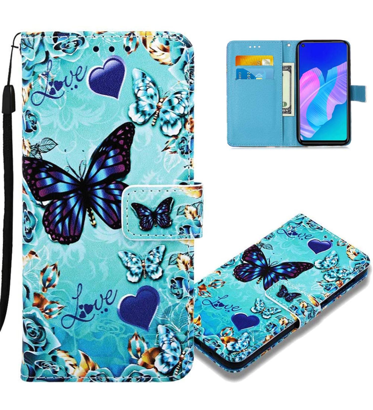 IMei-Konsktzh lle for Samsung Galaxy A25/A24 - Colorful PU Leather Protective Case with Card Holder & Stand | Love Butterfly Design - Buy Online on GoSupps.com