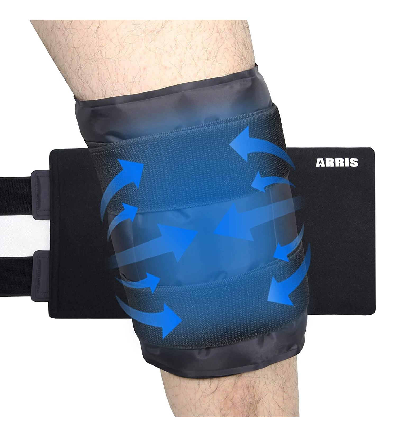 ARRIS Large Knee Ice Pack Wrap - Hot Cold Therapy for Pain Relief & Recovery - 19.5 x 10 inch - Buy Online on GoSupps.com