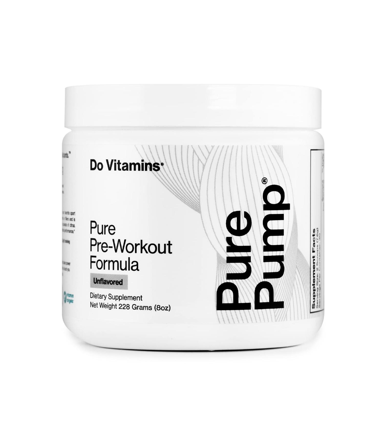Do Vitamins PurePump Pre-Workout Powder - All-Natural Energy Boost for Focus, Pumps & Endurance - Citrulline, Beta Alanine - Paleo, Keto, Vegan - 30 Servings - Buy Online on GoSupps.com