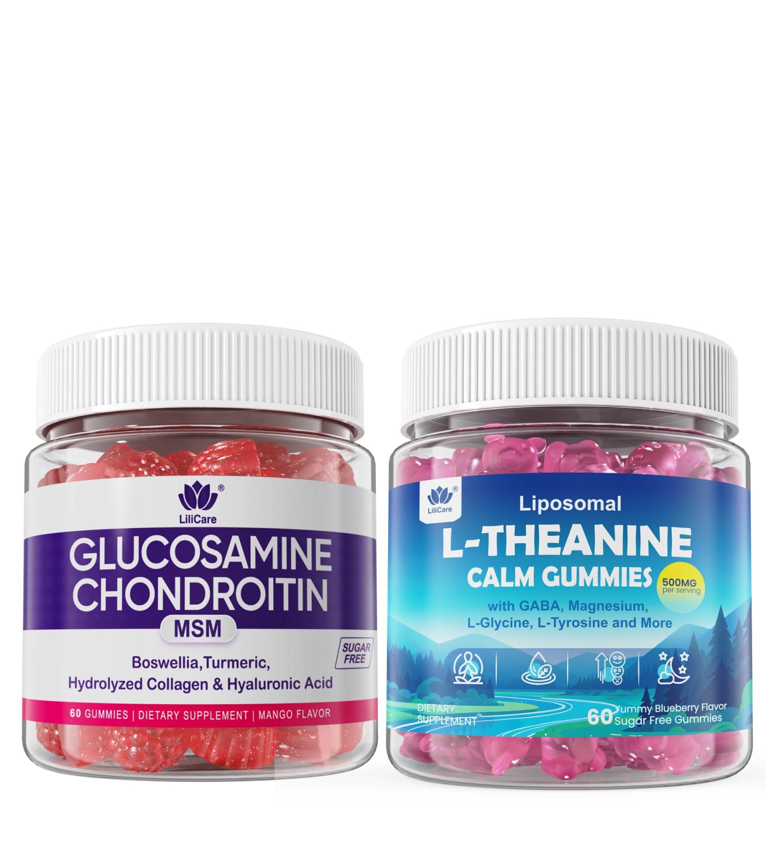LILICARE Glucosamine Chondroitin Gummies & Liposomal L Theanine 500mg Gummies - Buy Online on GoSupps.com