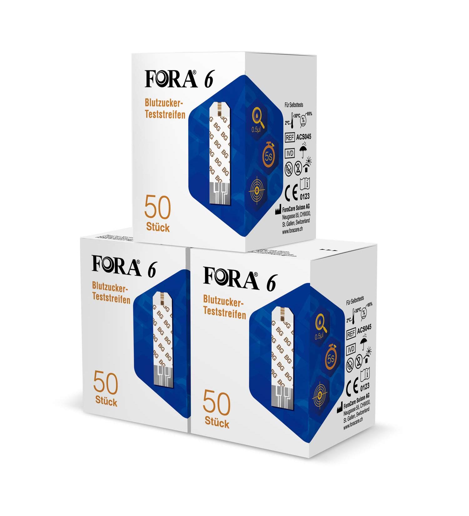 FORA Blood Glucose Test Strips - 50pcs Vial | Accurate & Reliable Glucose Monitoring - Ideal for Diabetics - Buy Online on GoSupps.com