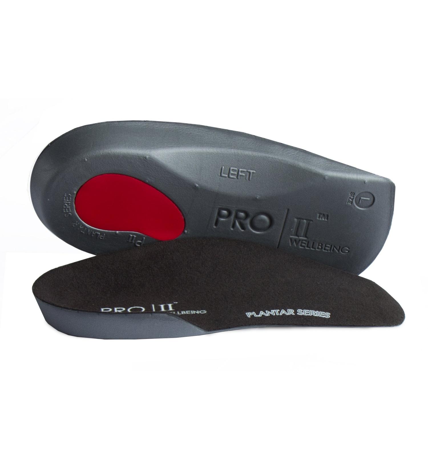 PRO 11 WELLBEING 3/4 Insoles for Plantar Fasciitis and Over-Pronation (11/13 UK Black) 11/13 UK Black