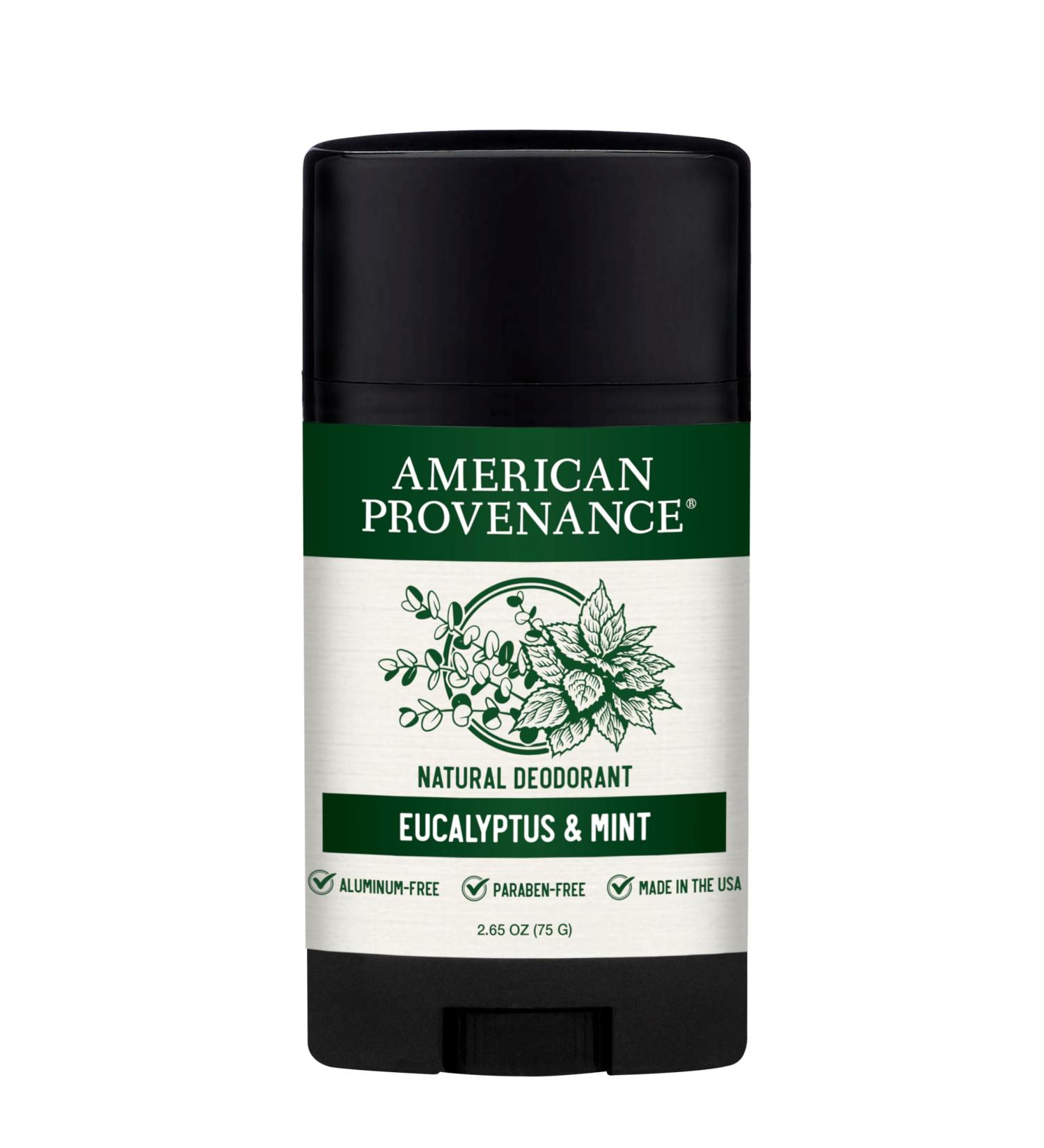 Buy American Provenance Aluminum Free Natural Deodorant - Eucalyptus & Mint | 24-Hour Odor Protection | Cruelty-Free | Made in USA - International Shipping Available - Buy Online on GoSupps.com