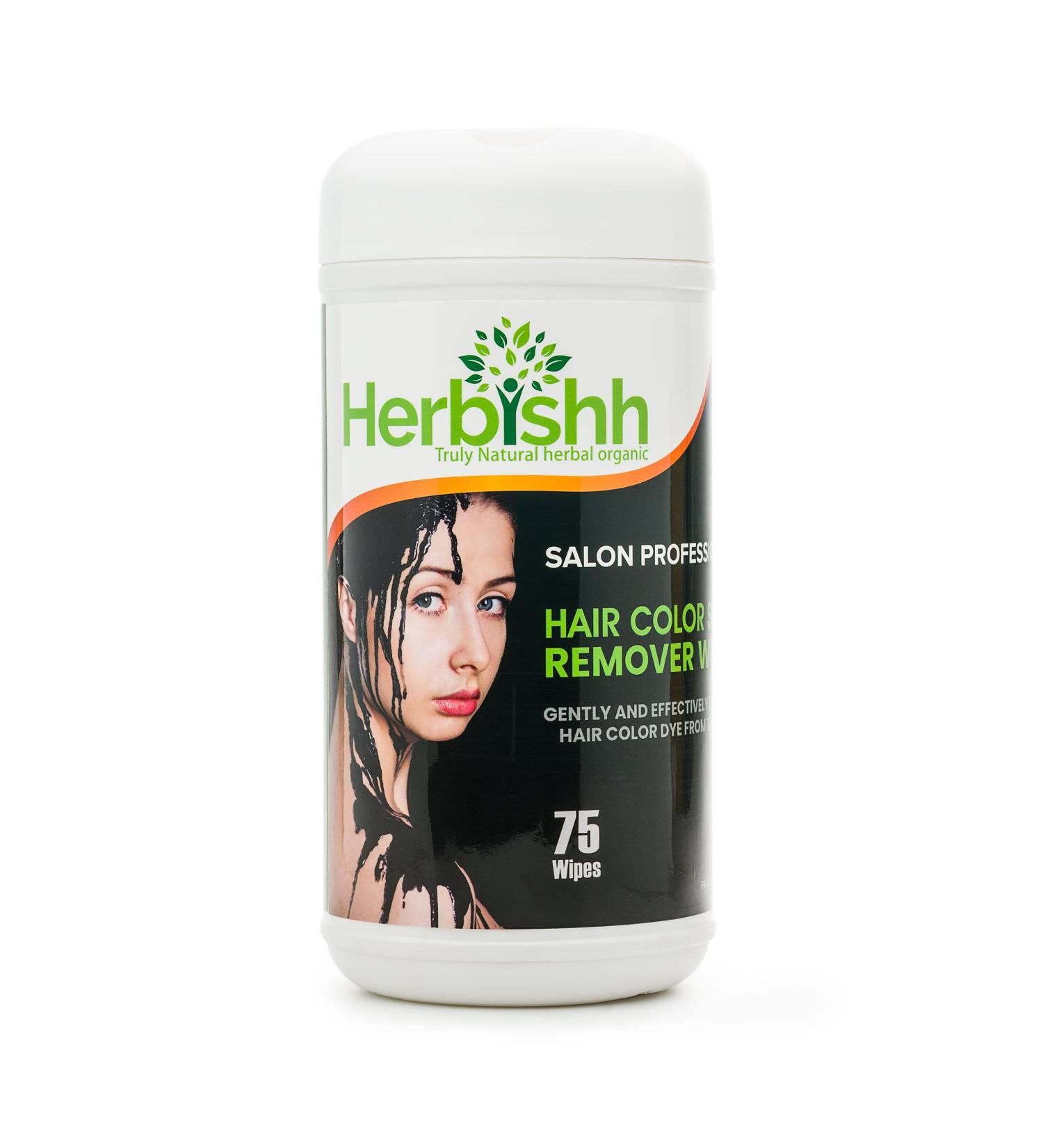 Herbishh Hair Color Stain Remover Wipes - Skin Friendly Formula - 75 Wipes - Safe & Easy Hair Color Remover - Buy Online on GoSupps.com