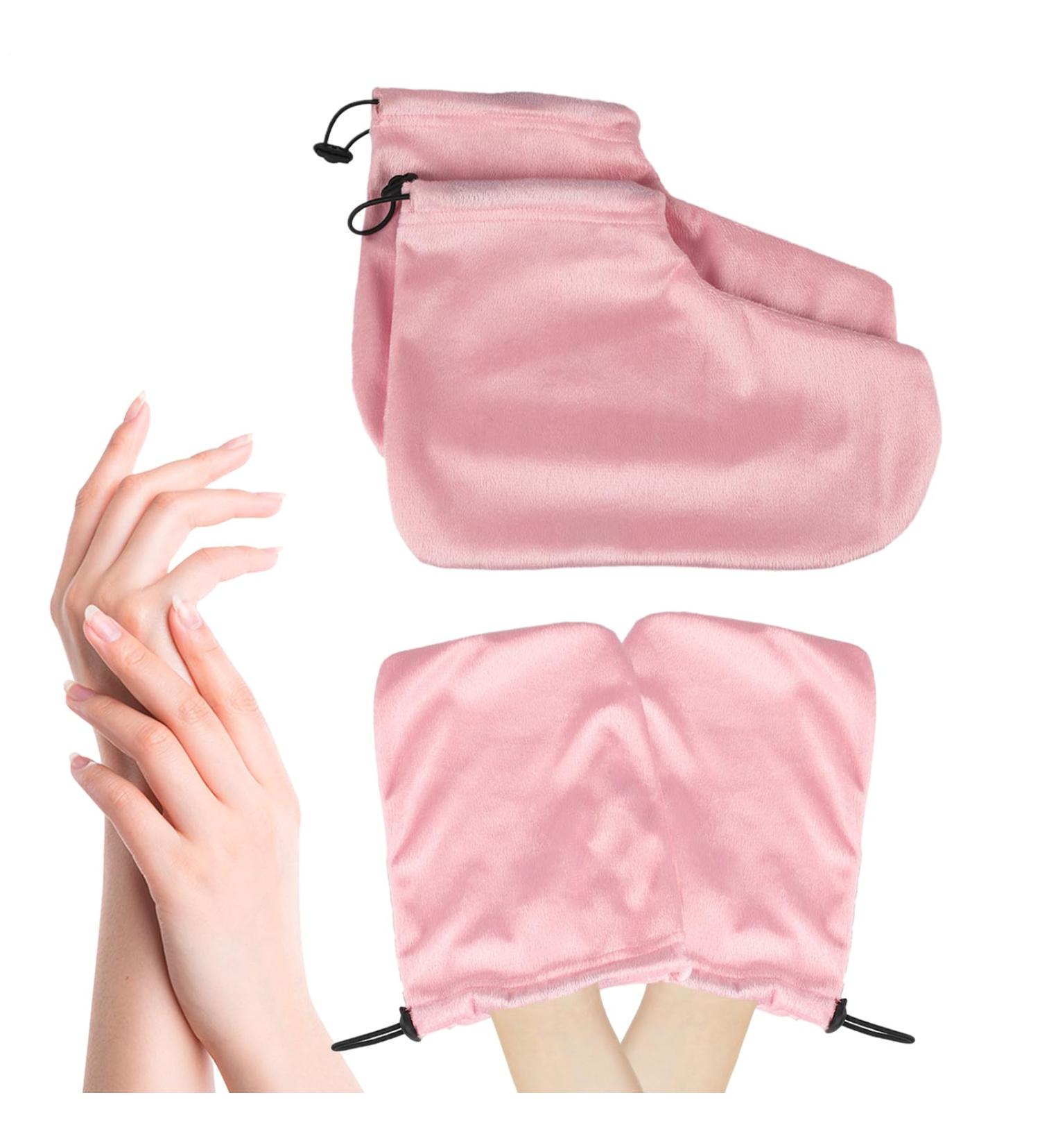 Paraffin Gloves on Hands Hand Spa Gloveds Set Elastic Opening Breathable Soft Foot Covers Warming Hydrating Cream Treatmenst Sleeping Heated Gloves for Ladies - Buy Online on GoSupps.com