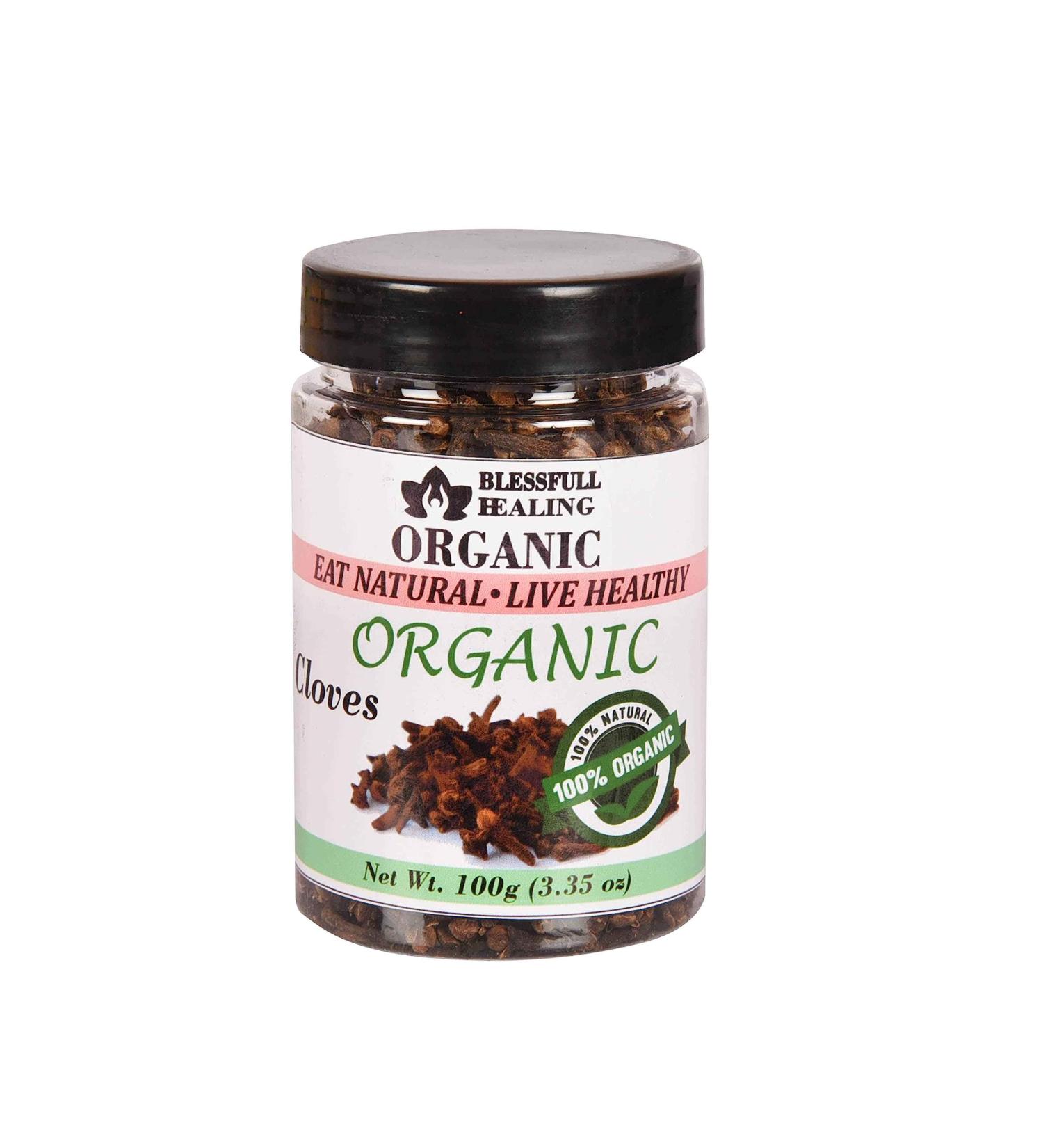 Blessfull Healing Organic Cloves 100 Gram Airtight Container (Packing May Vary) 100 Gram 3.35 oz - Buy Online on GoSupps.com