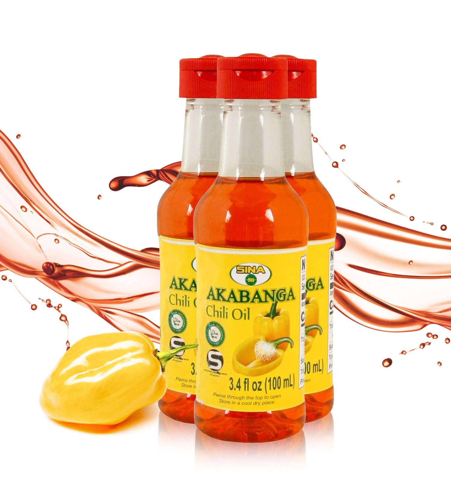 Akabanga Chilli Oil Sauce - Piri-Piri Bird's Eye - 50.000-100.000 Scoville - Rwanda Africa (3 x 100 ml) - Buy Online on GoSupps.com