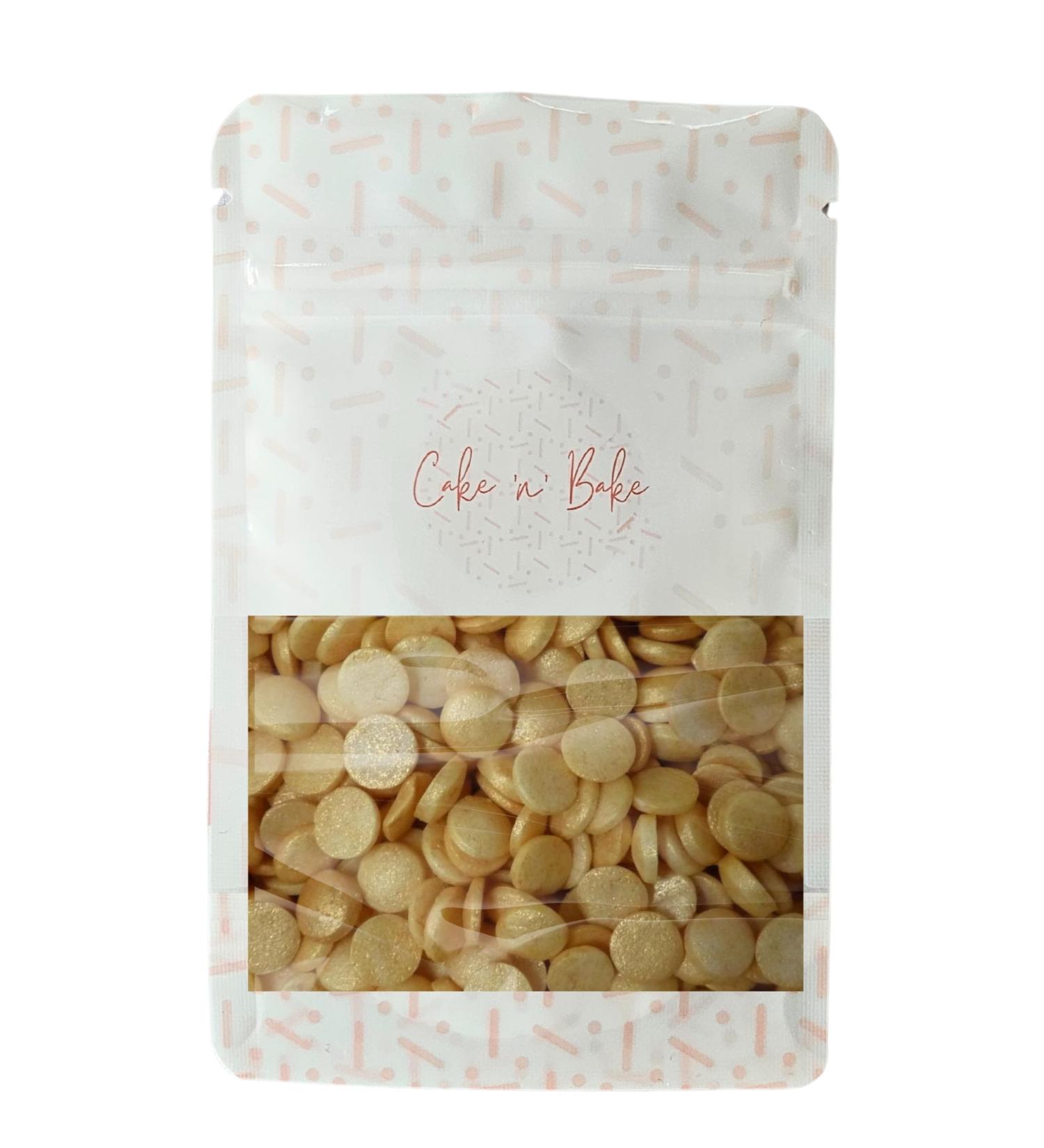 Cake N Bake Pearlised Confetti Edible Sprinkles (Gold)