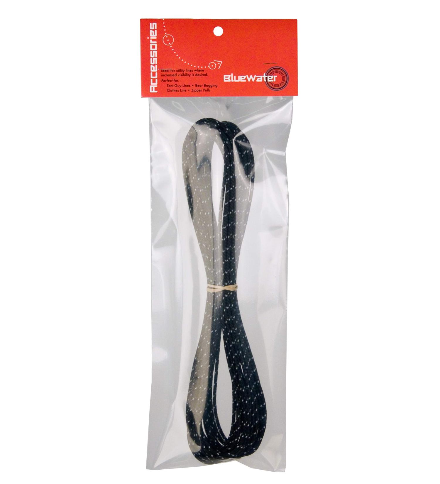 Bluewater 3mm Niteline Reflective Cord Black 50 Feet
