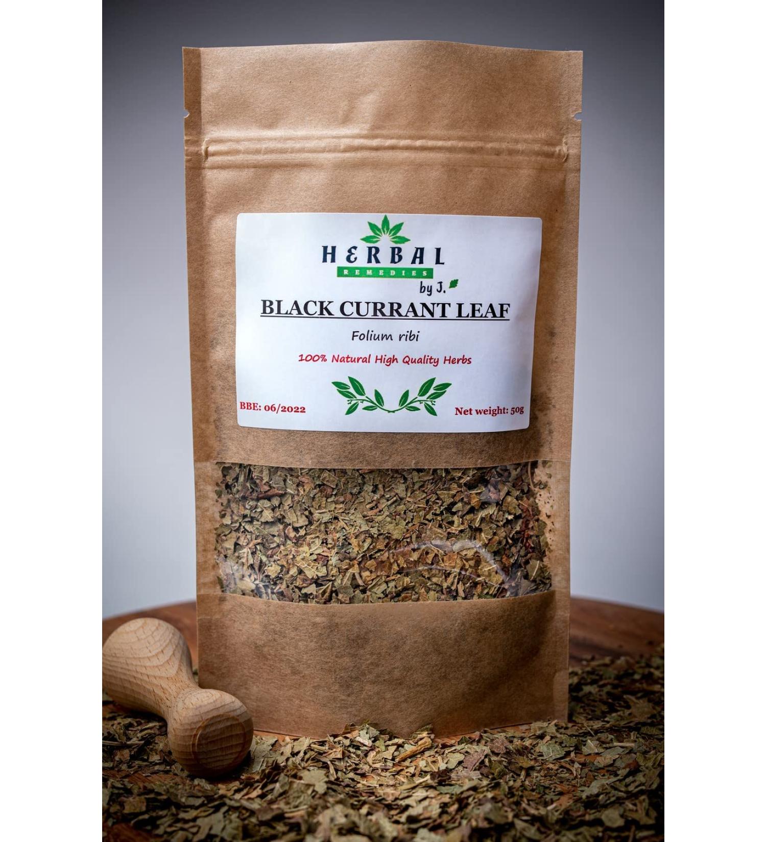 Blackcurrant Leaf Tea Infusion 50g - Ribes Nigrum Black Currant - Herbal Remedies by J. - Czarna porzeczka lisc - Buy Online on GoSupps.com
