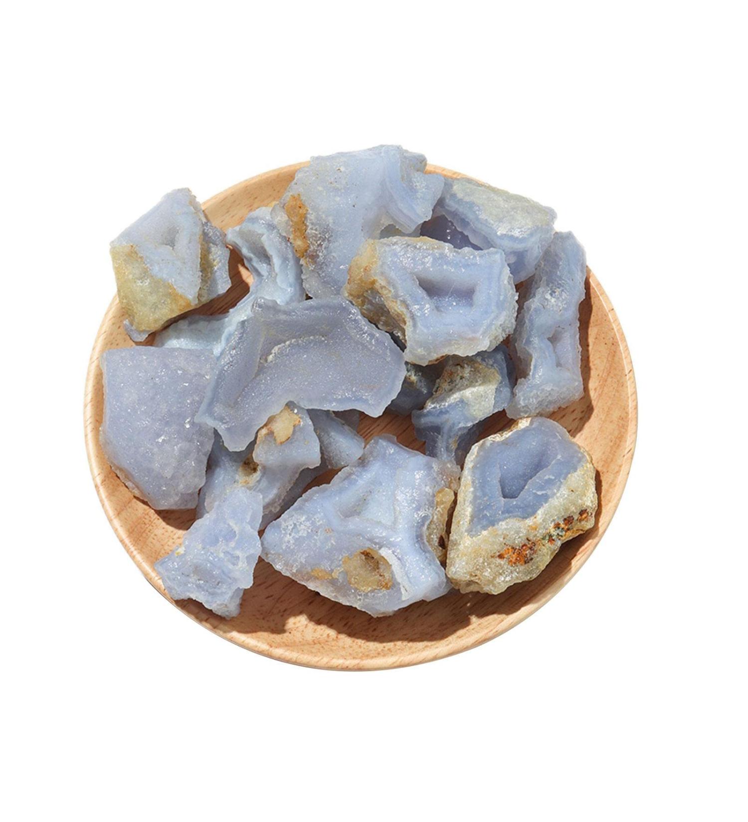 Blue Chalcedony Agate Rough | Blue Chalcedony Agate Rough | Rocks Tumbling Gemstone Reiki Wicca Witchcraft Balance Energy Meditation Febuy - Buy Online on GoSupps.com