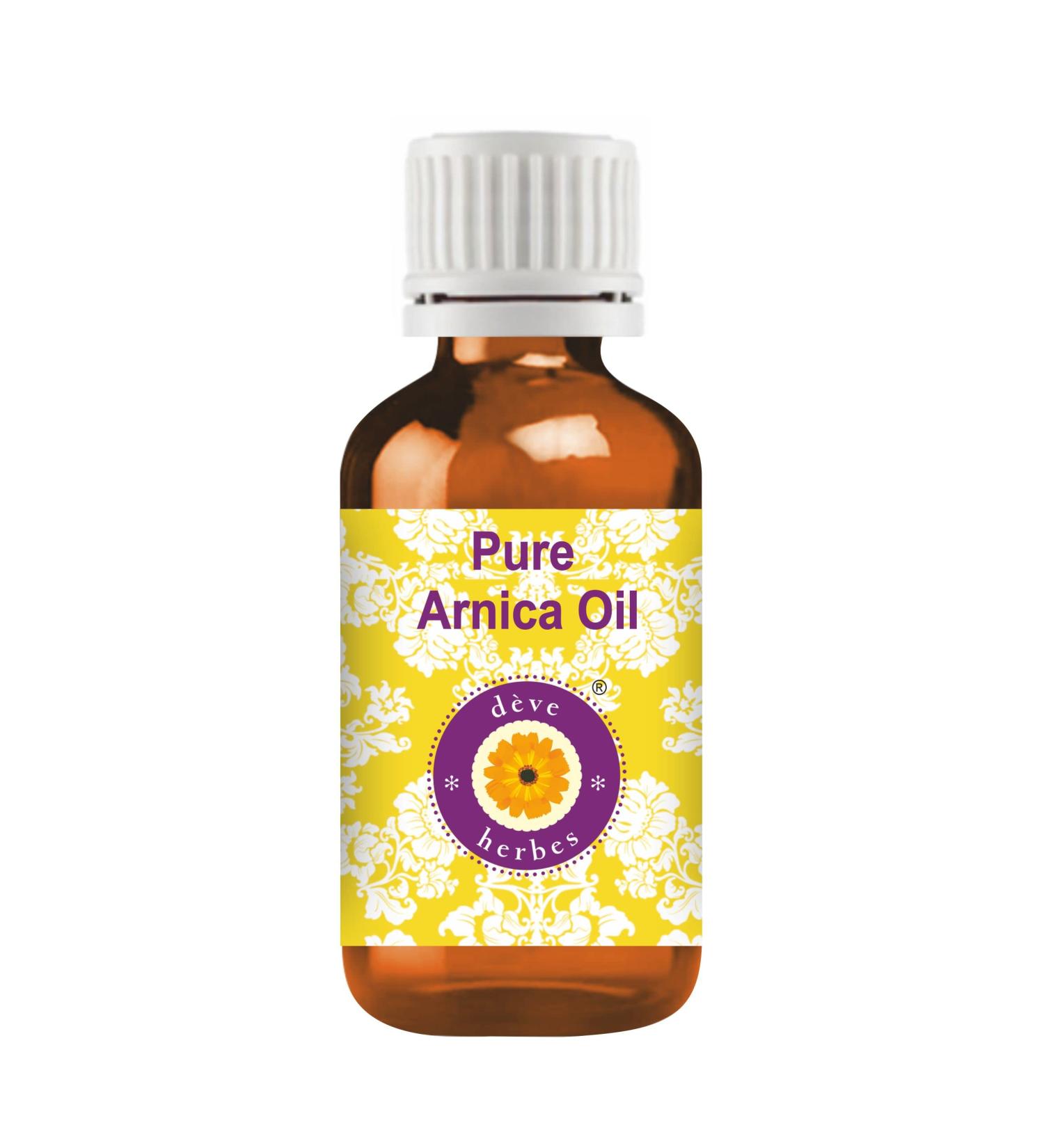 Deve Herbes Pure Arnica Oil 100% Natural Therapeutic Grade - 30 ml for Pain Relief & Skin Care - Buy Online on GoSupps.com