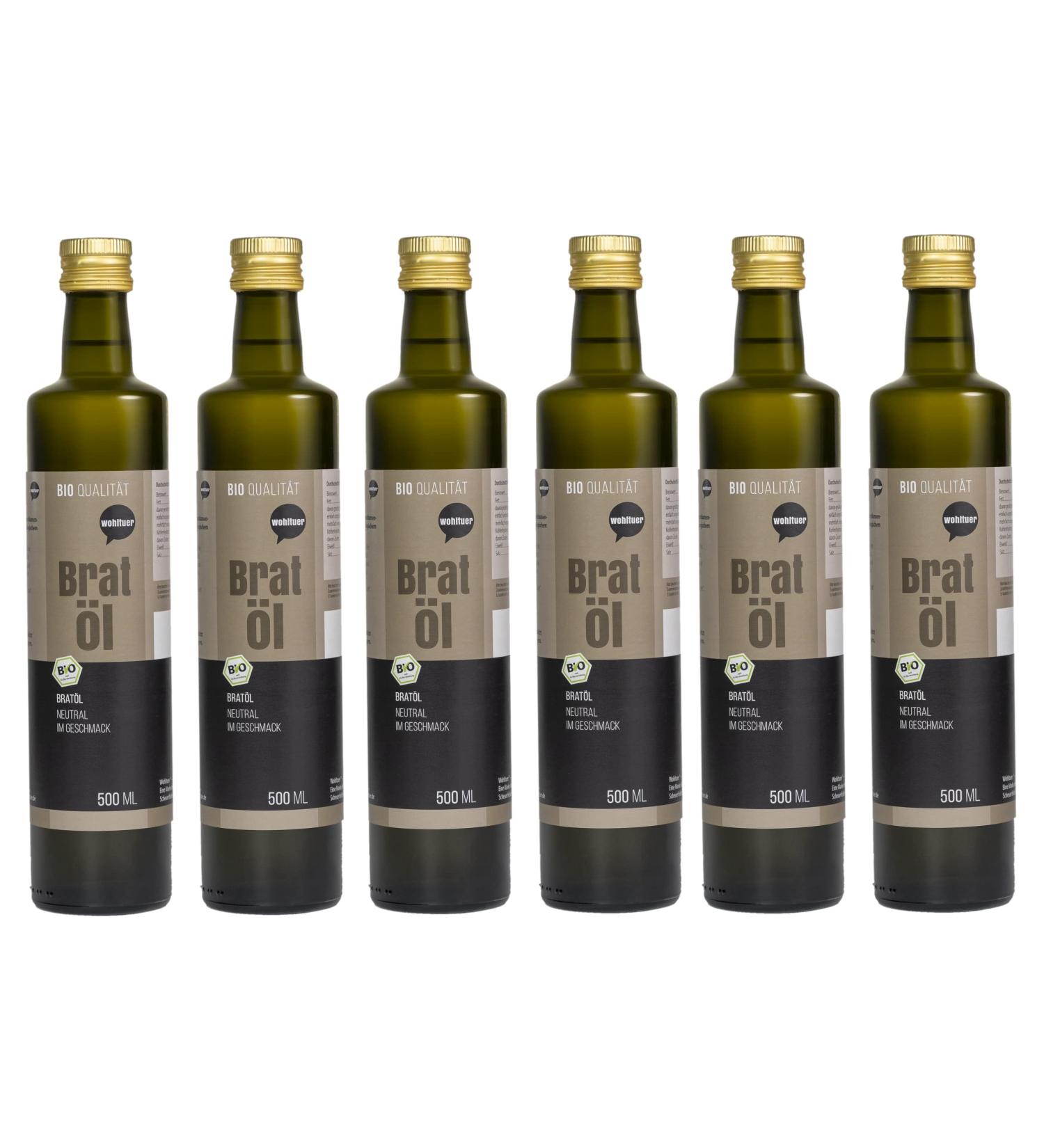 Wohltuer Organic Cooking Oil 500ml - Pack of 6 - Buy Online on GoSupps.com