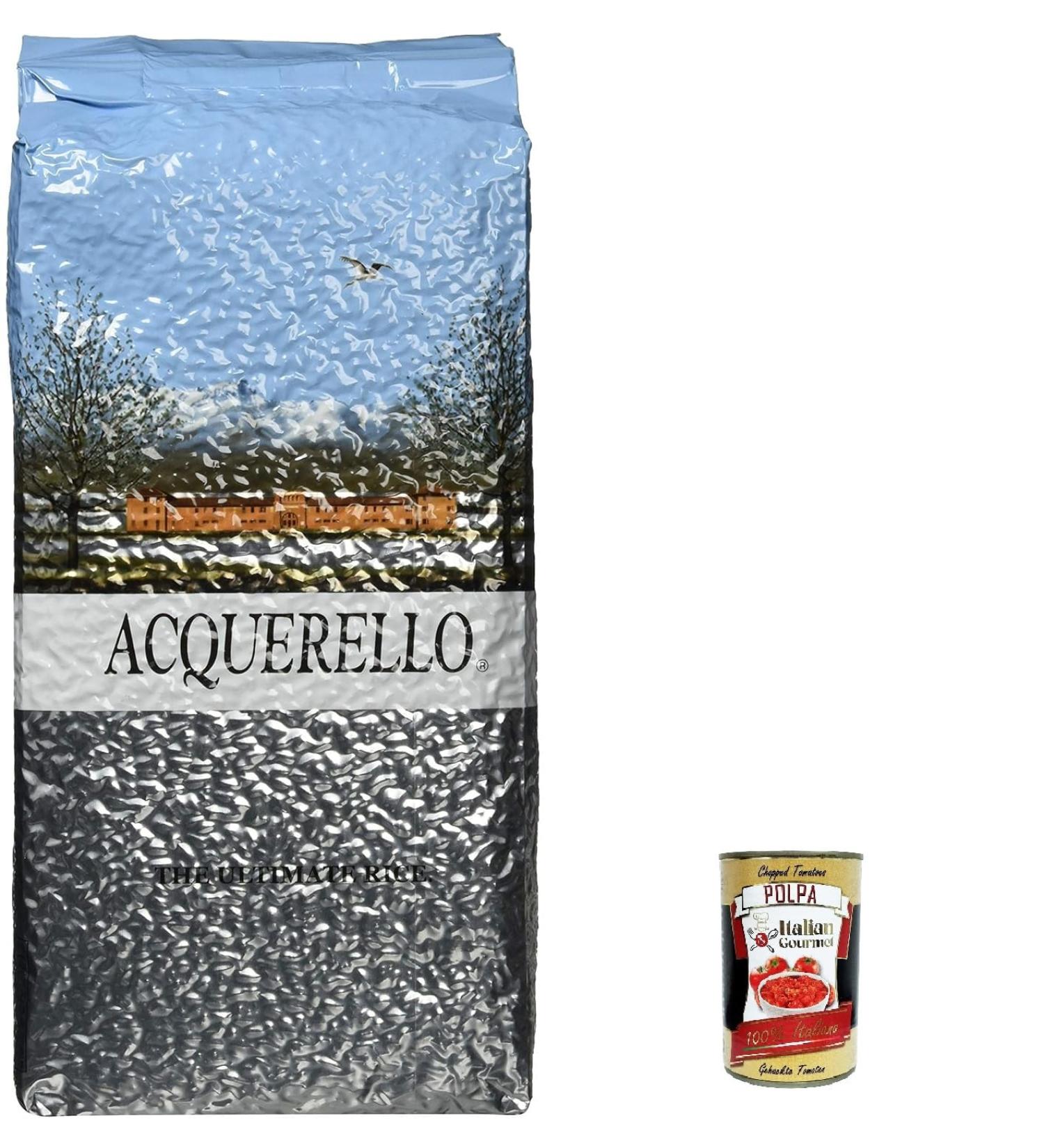 Italian Gourmet E.R. Acquerello Carnaroli Risotto Rice 1 Year 2.5 kg Vacuum + Italian Gourmet Pulp 400 g - Buy Online on GoSupps.com