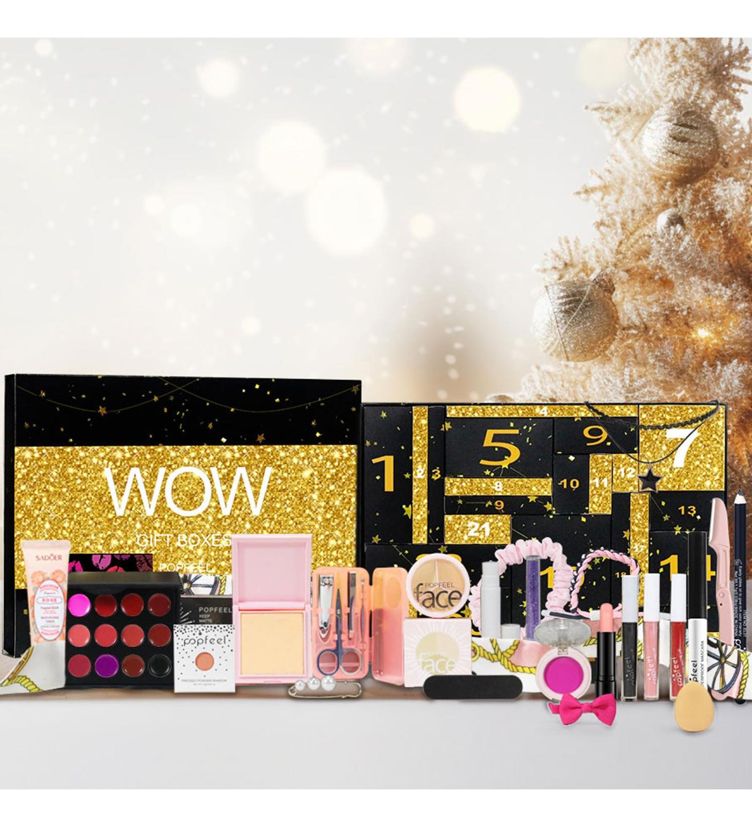 EONFAVE Makeup advent calendar 24piece advent calendar 2025 for women with various cosmetics behind 24 doors beauty advent calendar 2025 surprise makeup set for 2026 - Buy Online on GoSupps.com