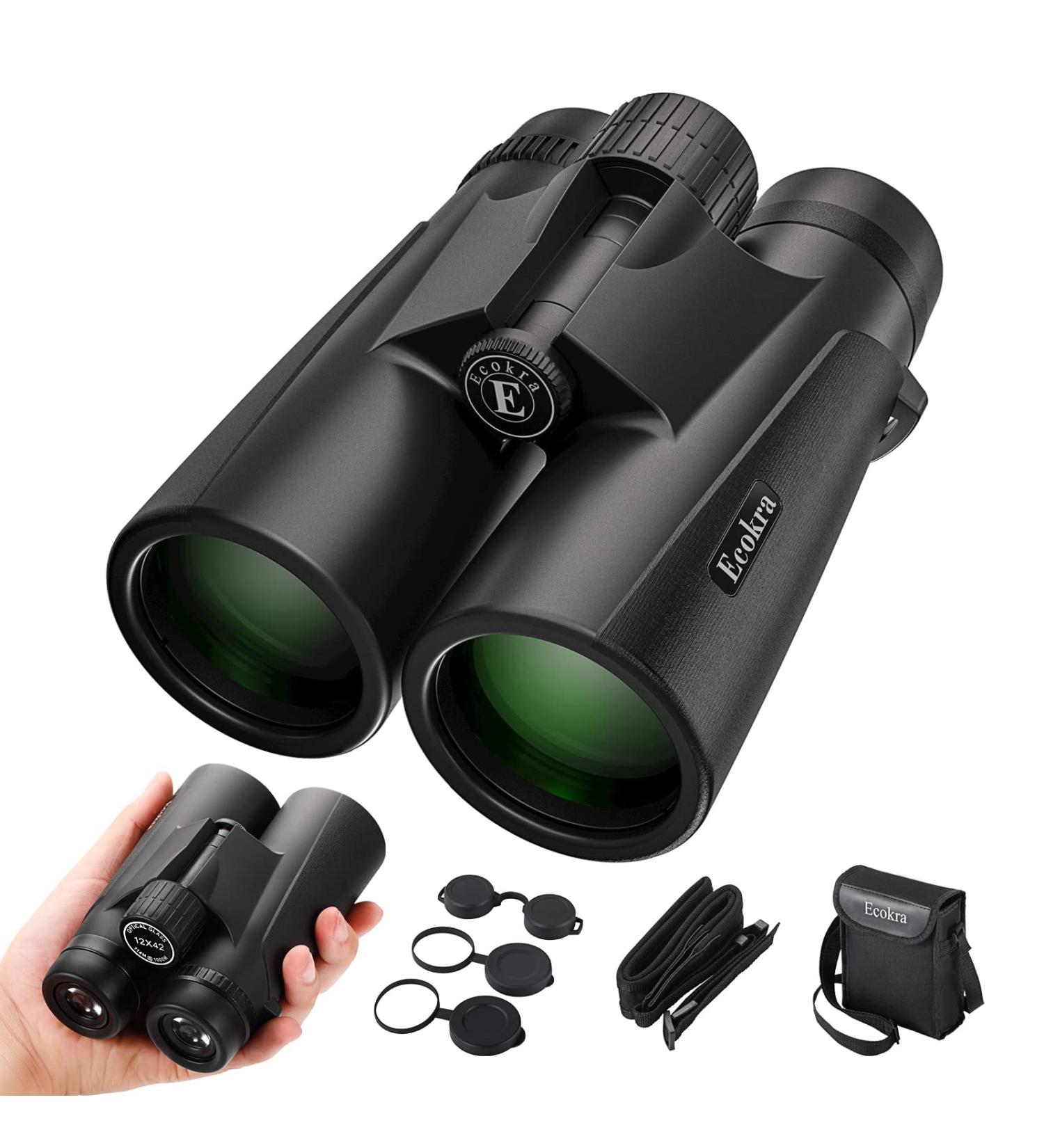 12x42 HD Binoculars for Adults & Kids Super Bright High Power Binoculars with Large view Clear Low Light Night Vision BAK4 FMC Prisms Waterproof Compact Binoculars for Hunting Bird Watching Stargazing - Buy Online on GoSupps.com