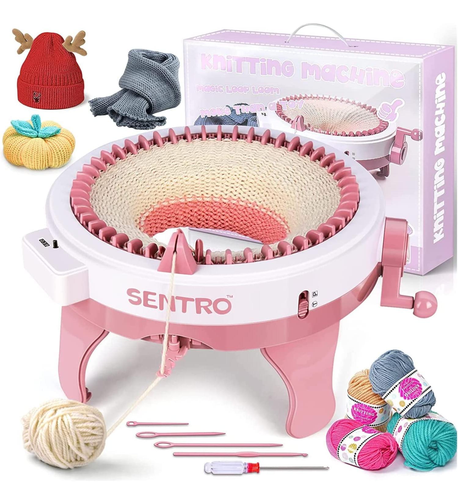 Brimoon 48 Needles Knitting Machine - Smart Weaving Loom for DIY Knit Projects - Round Knitting Machine with Row Counter for Adults and Kids - Buy Online on GoSupps.com