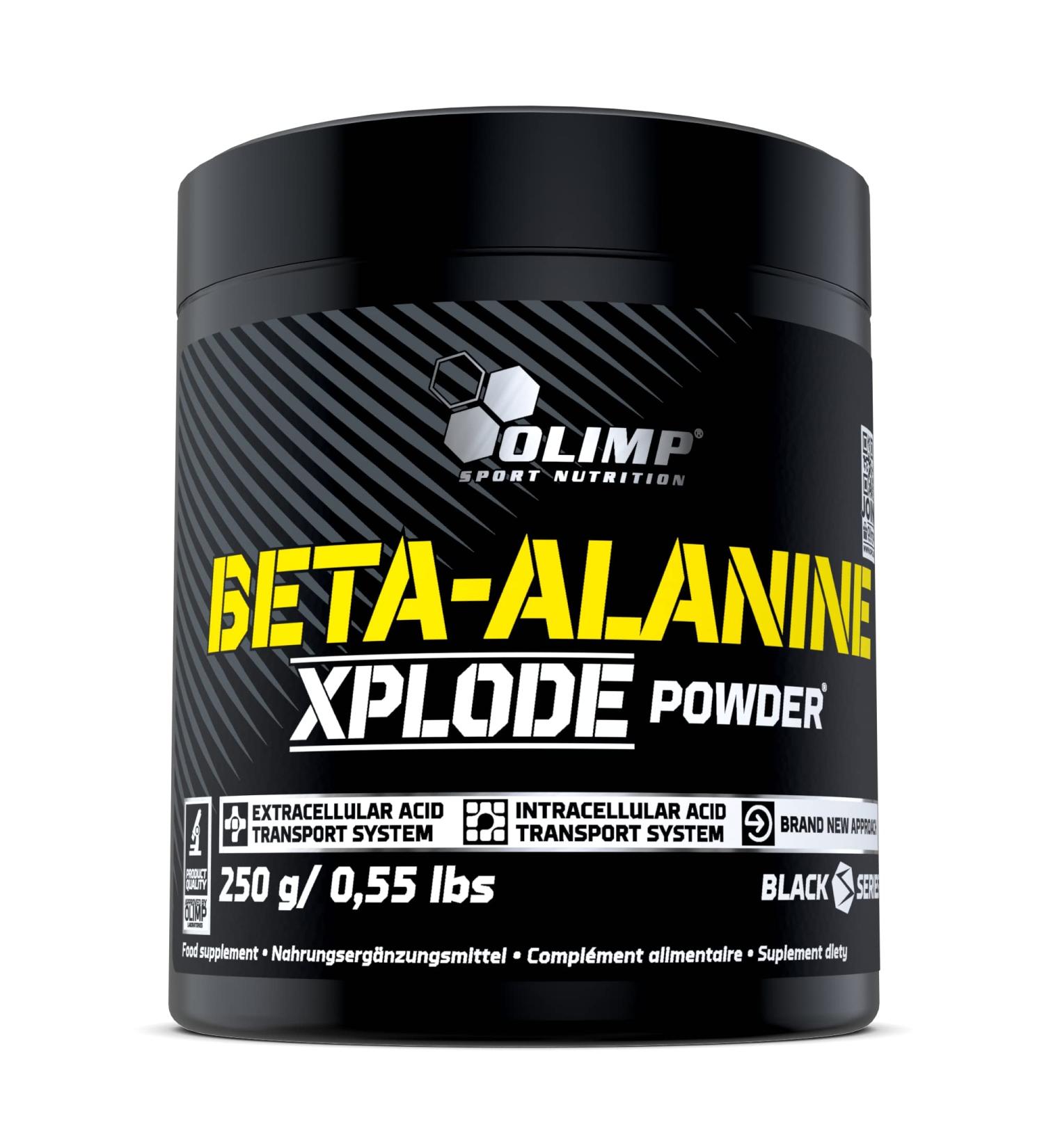 Olimp Sport Nutrition Beta Alanine Xplode Powder - Amino Acids Pre Workout Energy Supplement for Men & Women - Vitamin B6 Orange Flavor 250g - Buy Online on GoSupps.com