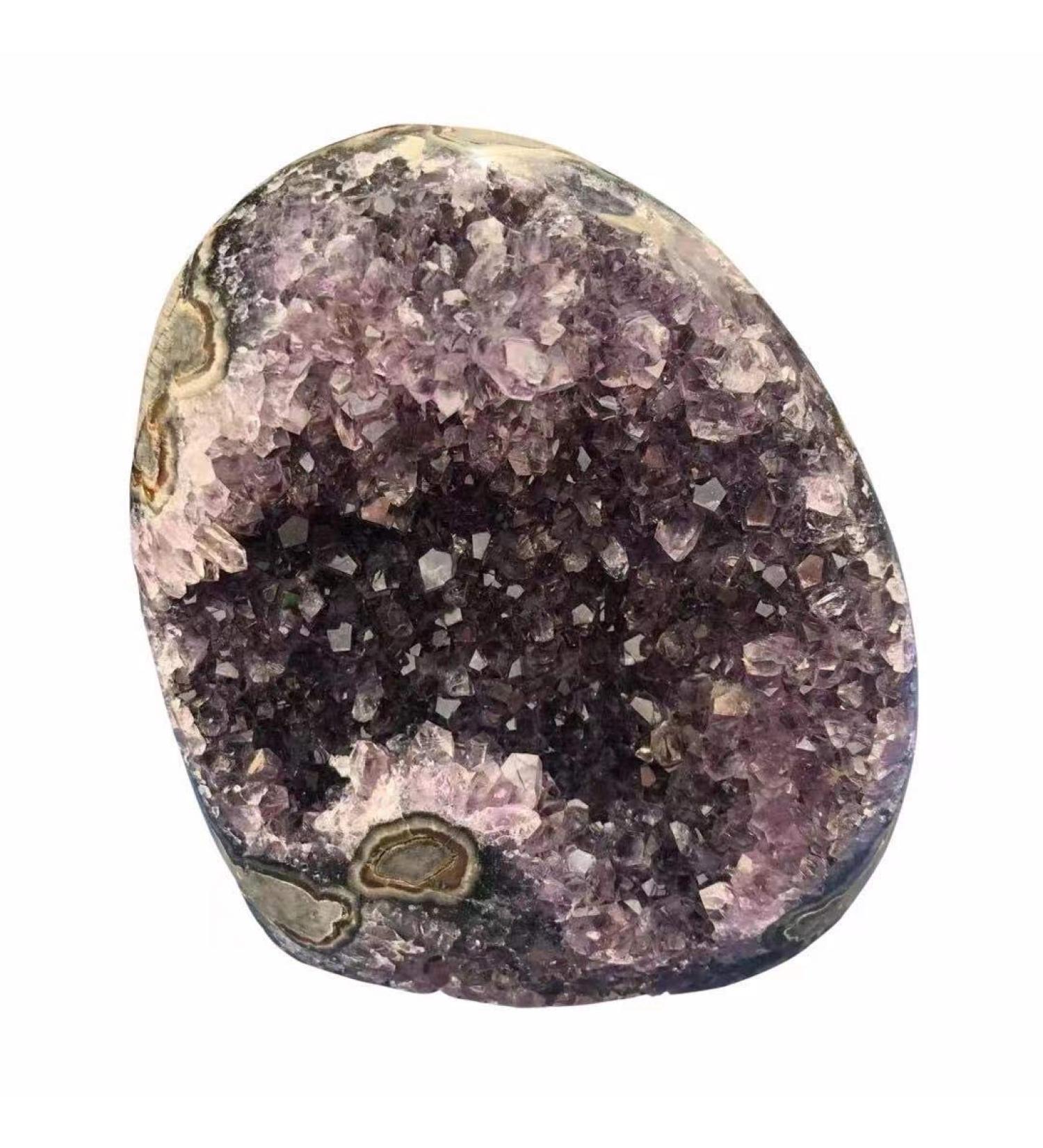 1pc 300g-380g Natural Crystal Stones Amethyst geode for Decoration Ornaments Chakra Reiki Balancing - Buy Online on GoSupps.com