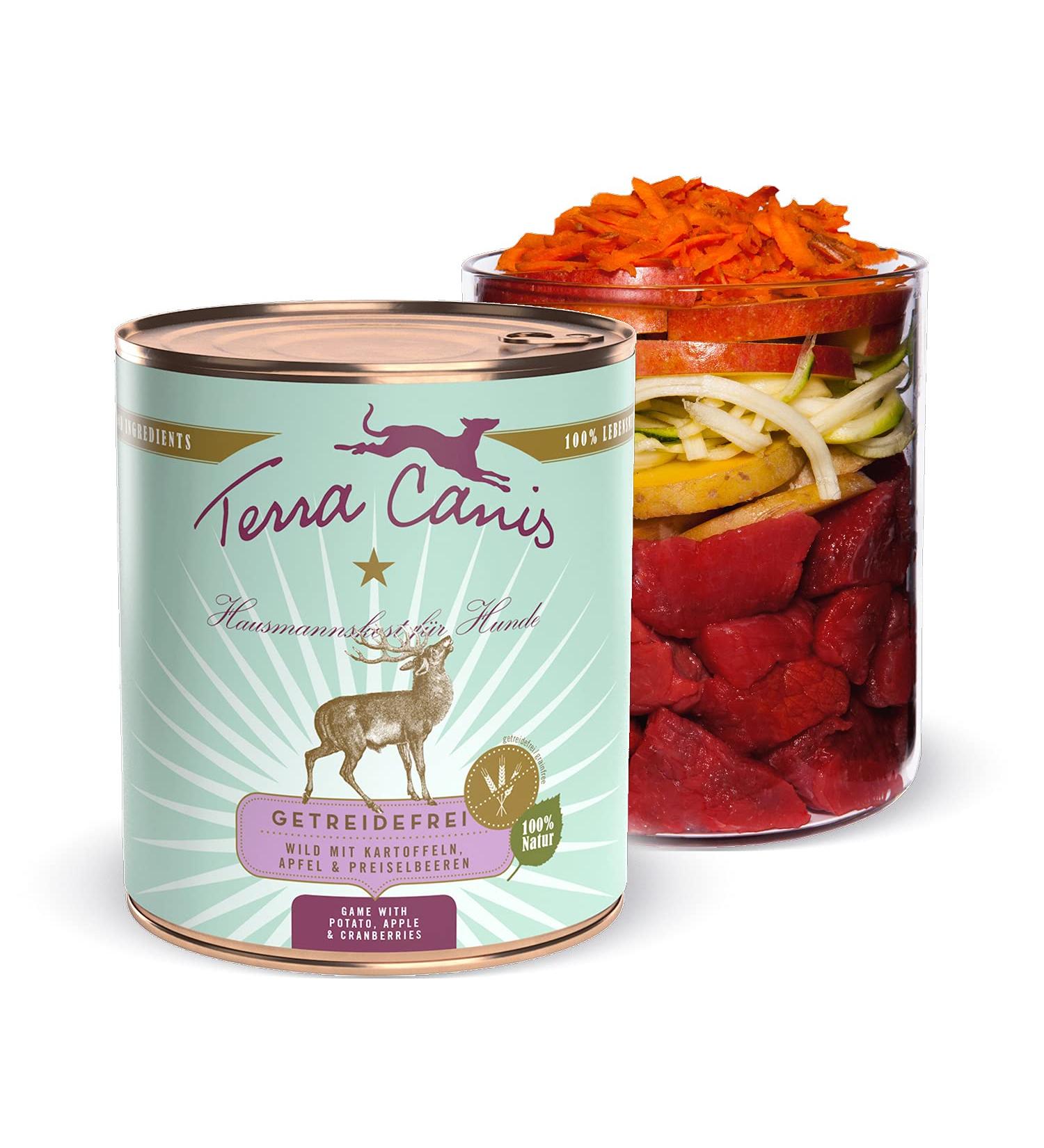 Terra Canis Grain-Free Wet Dog Food - Wild Potato Apple & Cranberry 800g | Premium Low-Allergen Gluten-Free Nutrition for Healthy Dogs - Buy Online on GoSupps.com