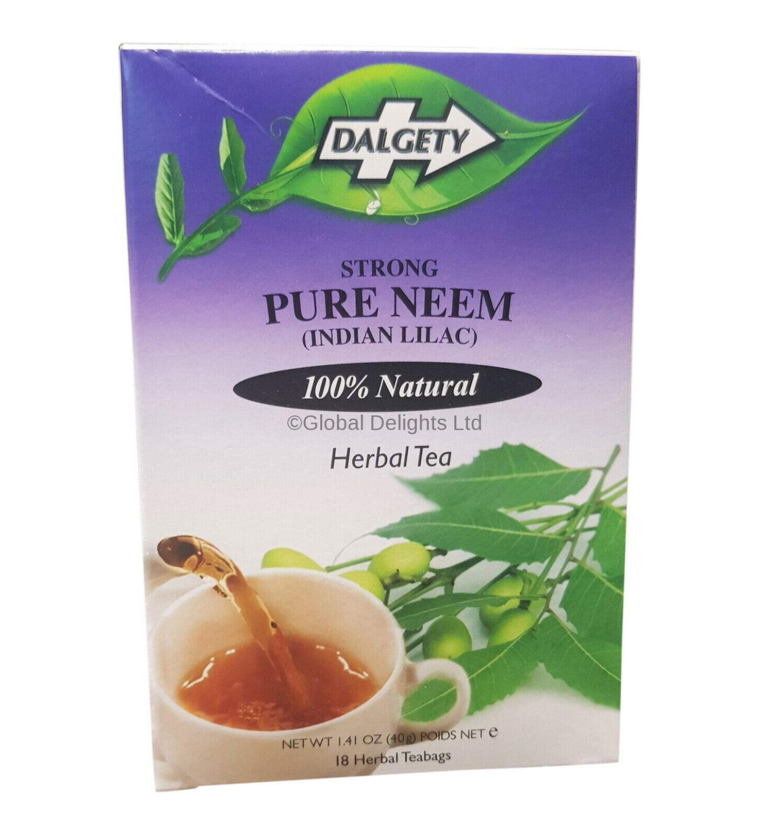 2 x Dalgety Strong Pure Neem (Indian Lilac) Herbal Tea - Buy Online on GoSupps.com