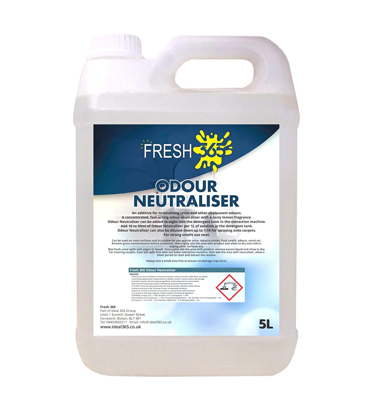 IDEAL 365 Carpet Cleaner Odour Urine Foul Odour Remover Neutraliser 5 Litres